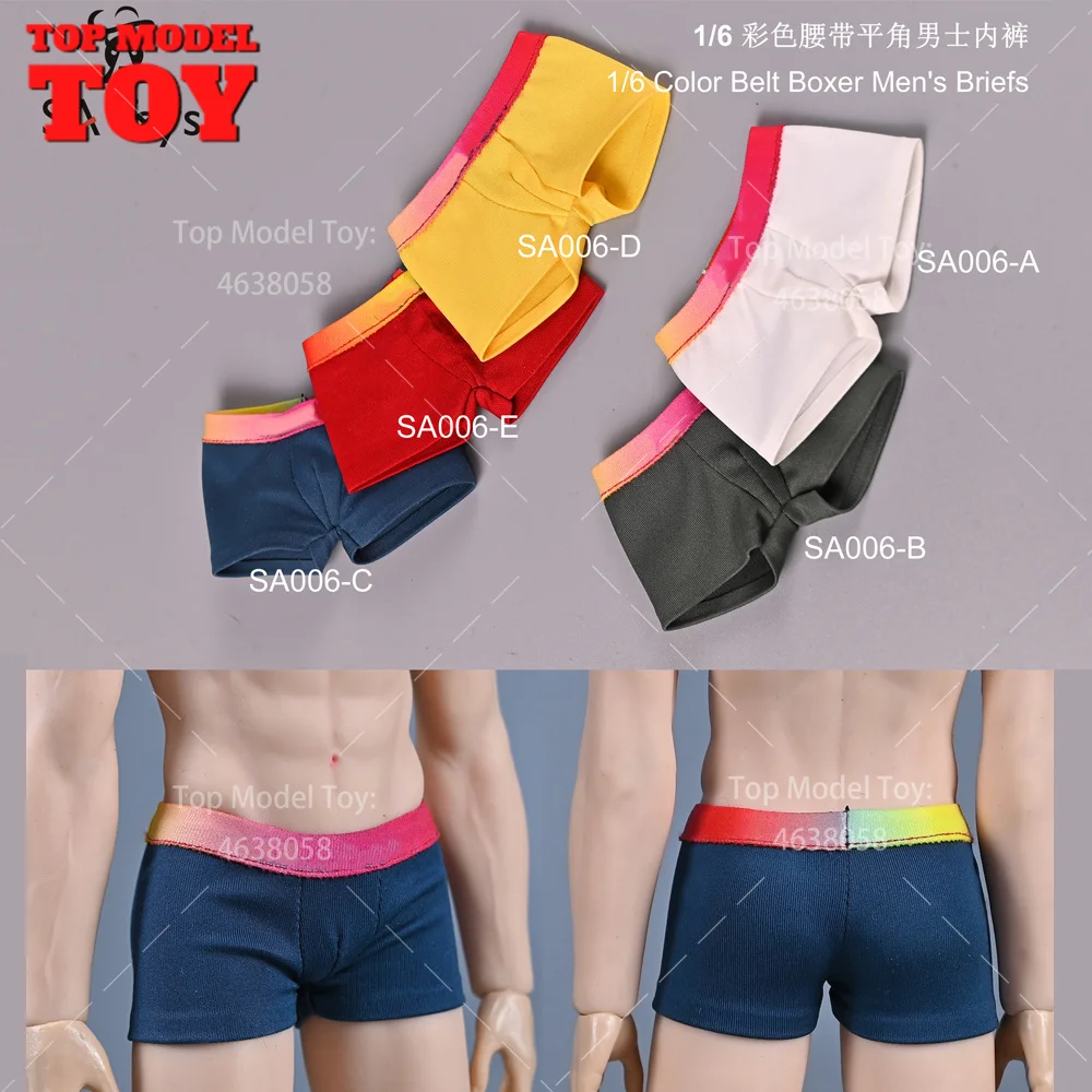 SA Toys SA006 1/6 Colored Man Boxer Shorts Briefs High Elasticity Clothes Model Fit 12