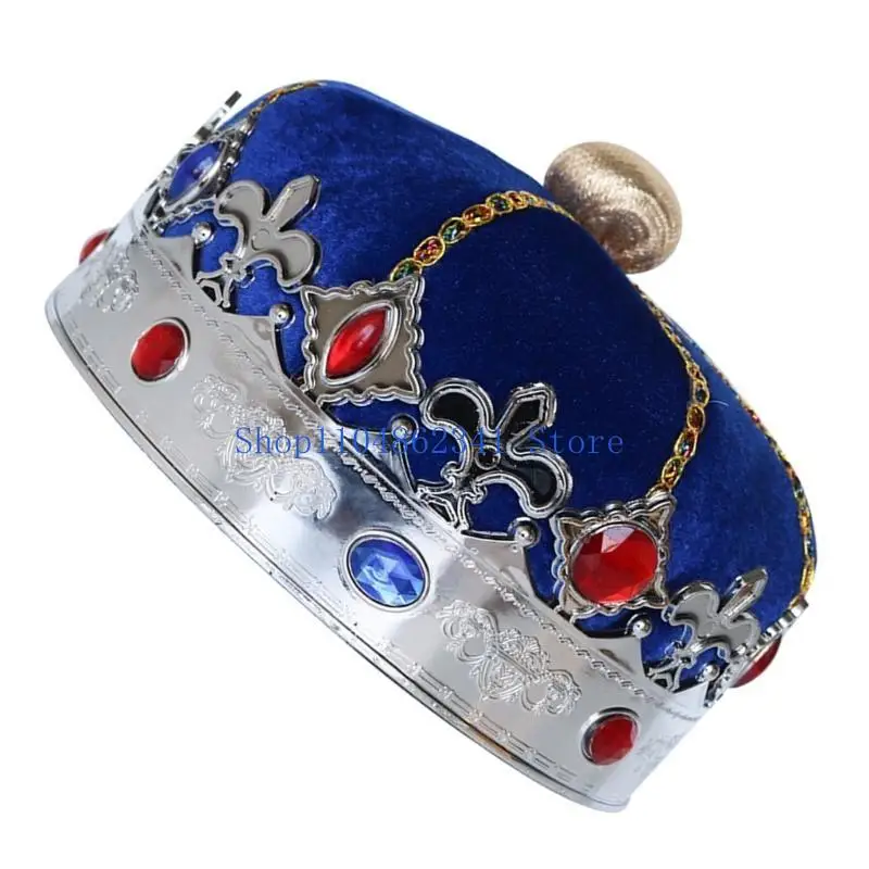 5asd King Queen Crowns Chapéu coroa aniversário Acessórios para fantasia Halloween para crianças e adultos