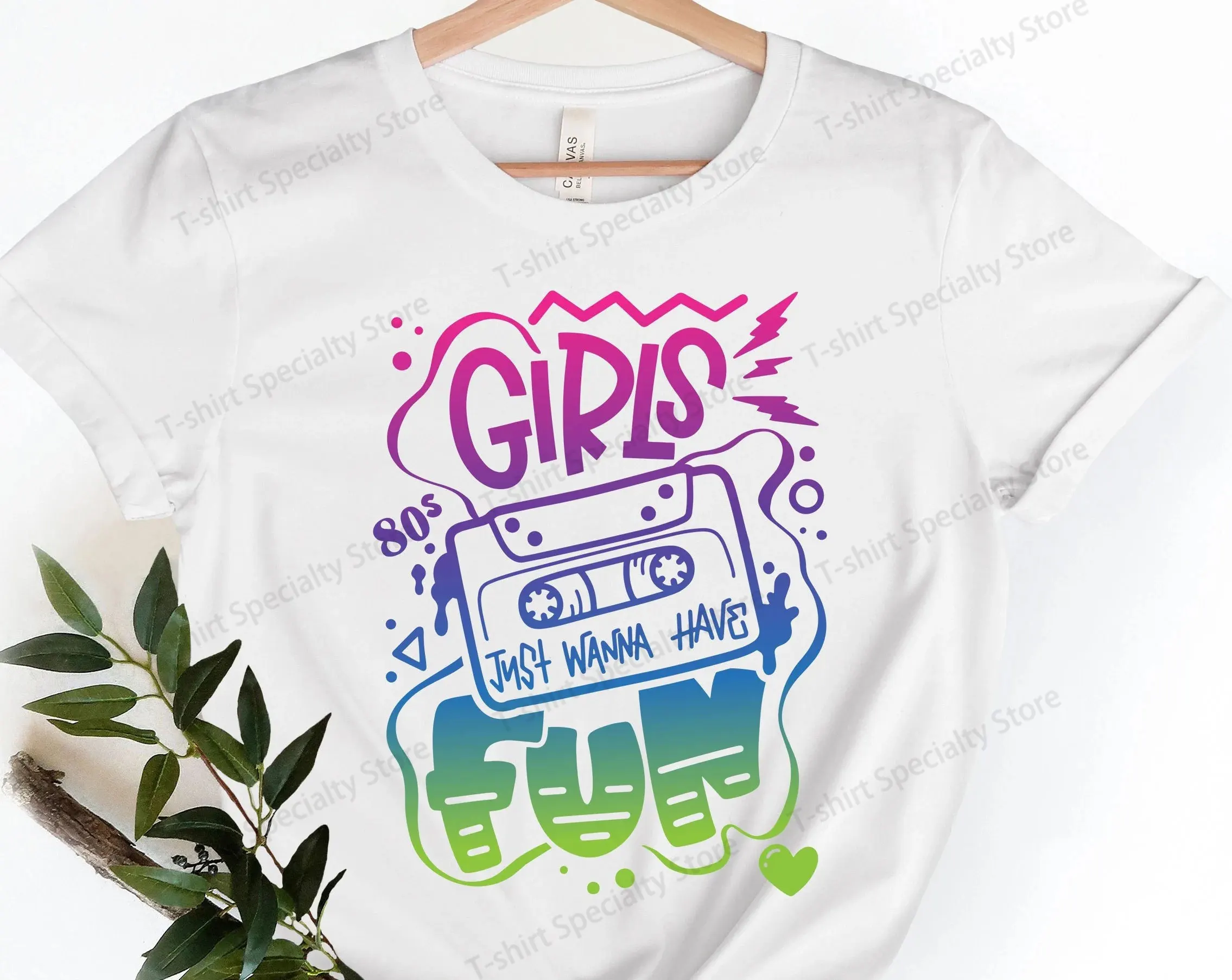

Girls Just Wanna Have Fun Shirt, Fun Girls Shirt, Colorful Fun Shirt, Men Women T-Shirts, Girls Trip Shirt, Girls Party Shirt
