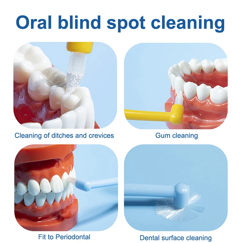 1 قطعة فرشاة الأسنان معنقدة فرشاة نهاية معنقدة فرشاة الفضاء لينة تقليم فرشاة الأسنان واحدة معنقدة فرشاة الأسنان بين الأسنان العناية بالفم