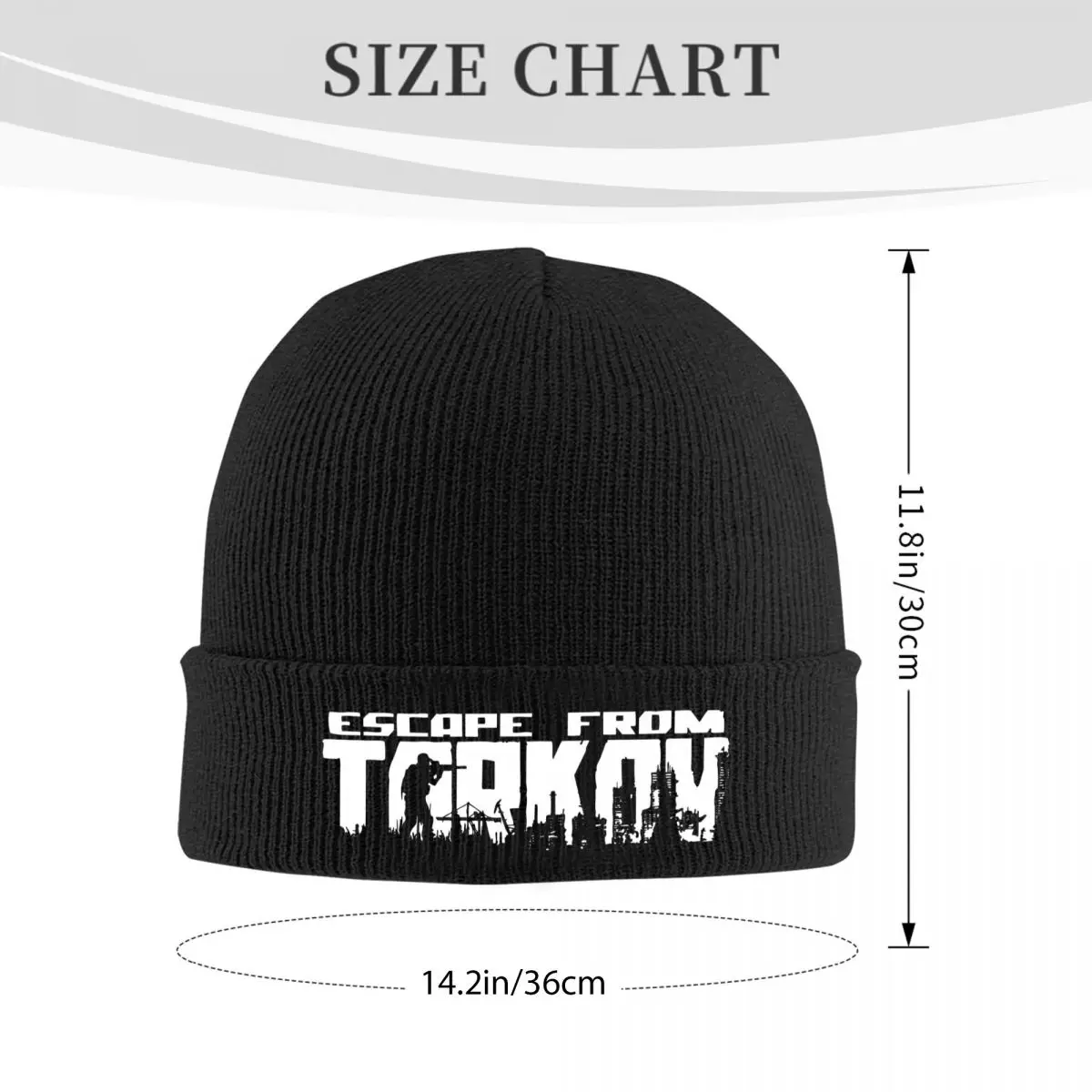 Escape From Tarkov Logo Knitted Hat for Women Men Beanies Winter Hats Survival Shooter Game Crochet Caps