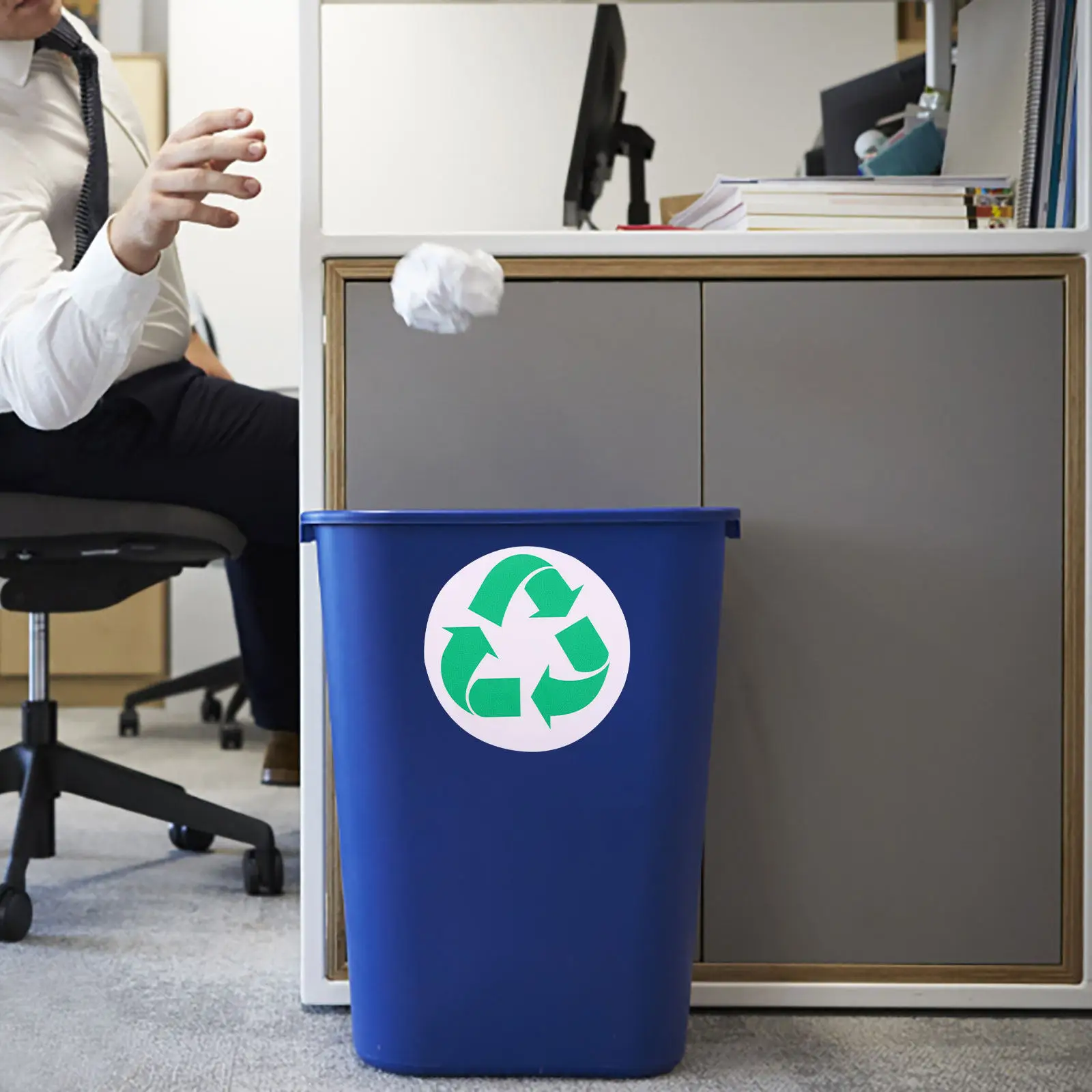 

6Pcs Waste Sorting Stickers Garbage Classification Labels for Trash Can Recycling Bins Compost Paper Plastic Aluminum Hazardous
