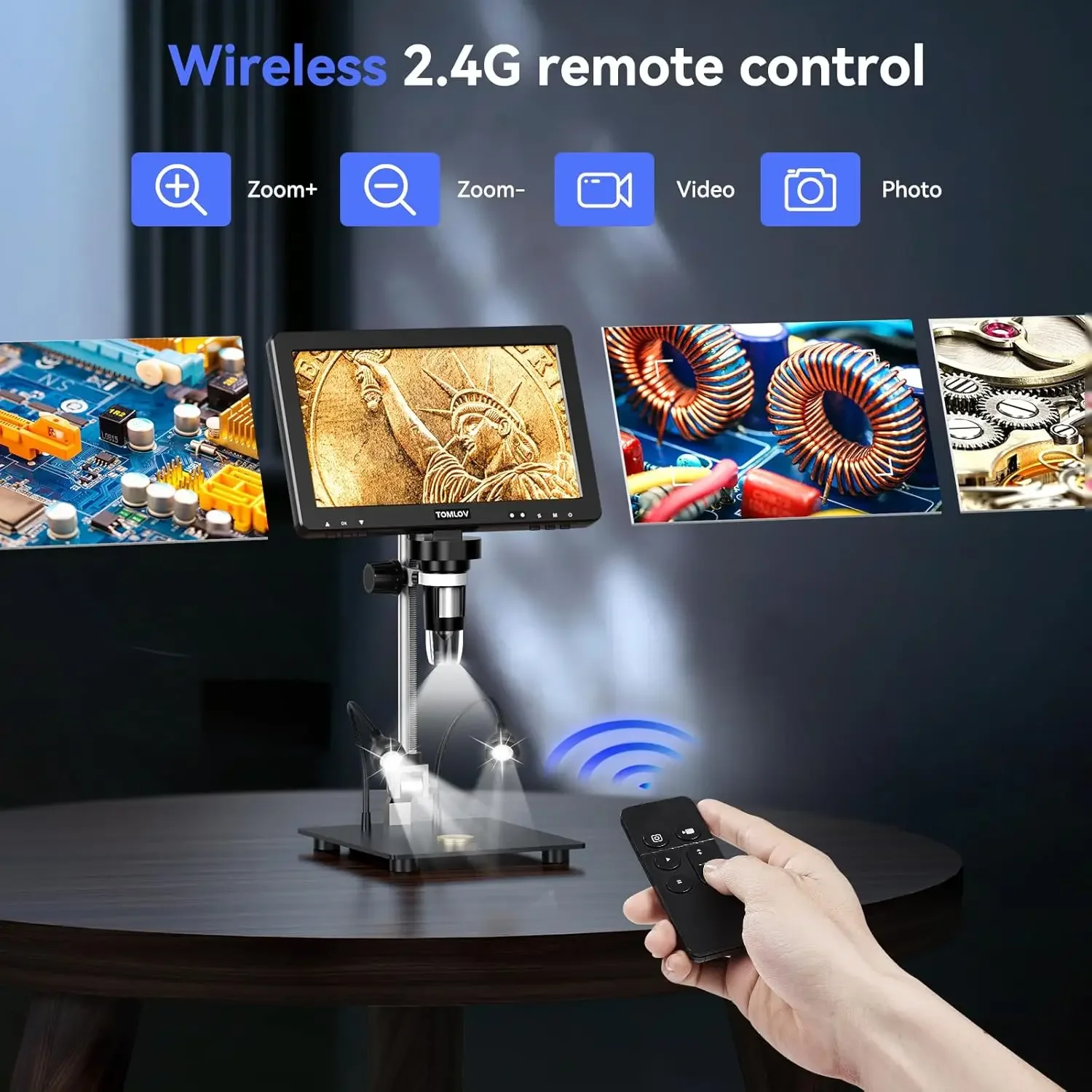 DM9 Max 10.1 "HD IPS HDMI Digitale Microscoop 1500X 20MP Coin Microscoop Vergrootglas voor Fout Coin LCD Soldeermicroscoop