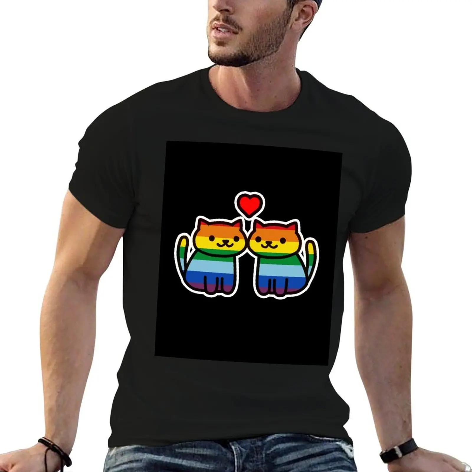 

t funny print Pride shirts Gay humor custom Neko Merch Atsume shirt t dark T-Shirt