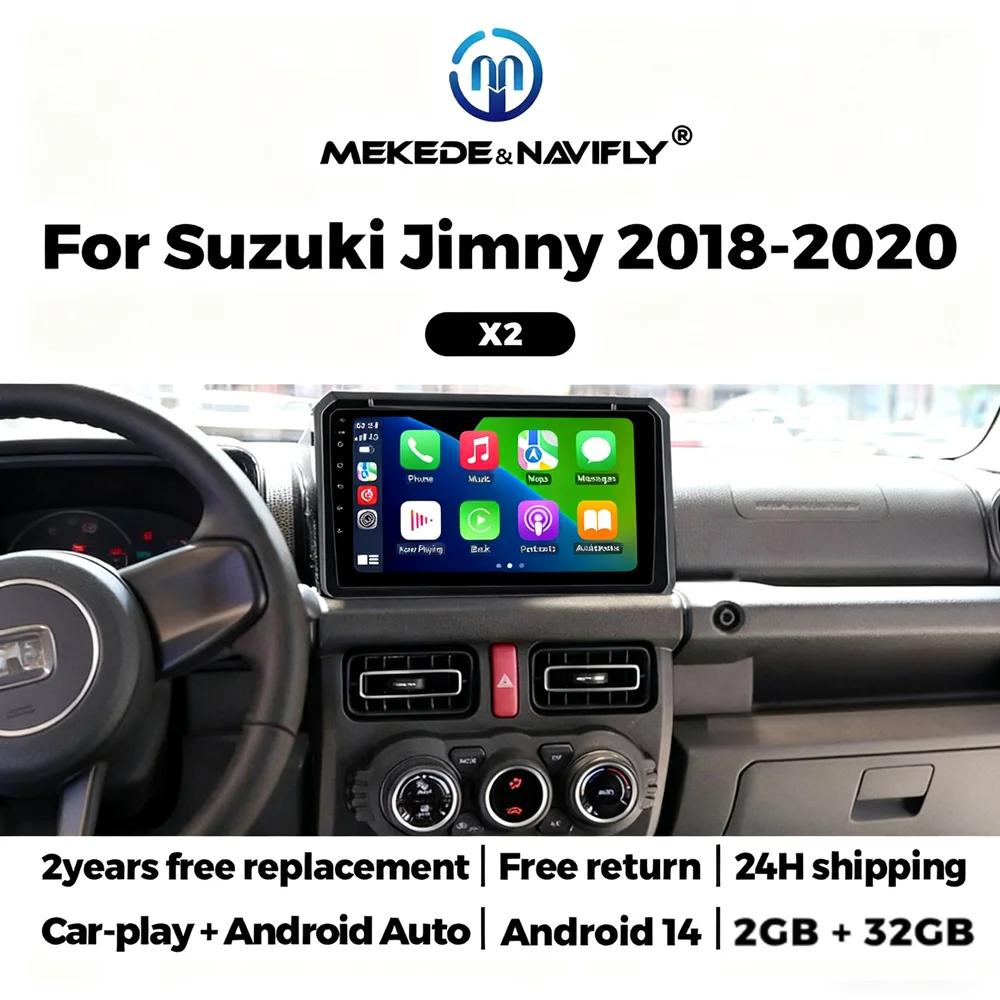 9Inch Android 14 For Suzuki Jimny JB64 JB74 2018 2019 2020 Car Radio Stereo GPS WIFI Carplay Auto Audio Multimedia Video Player