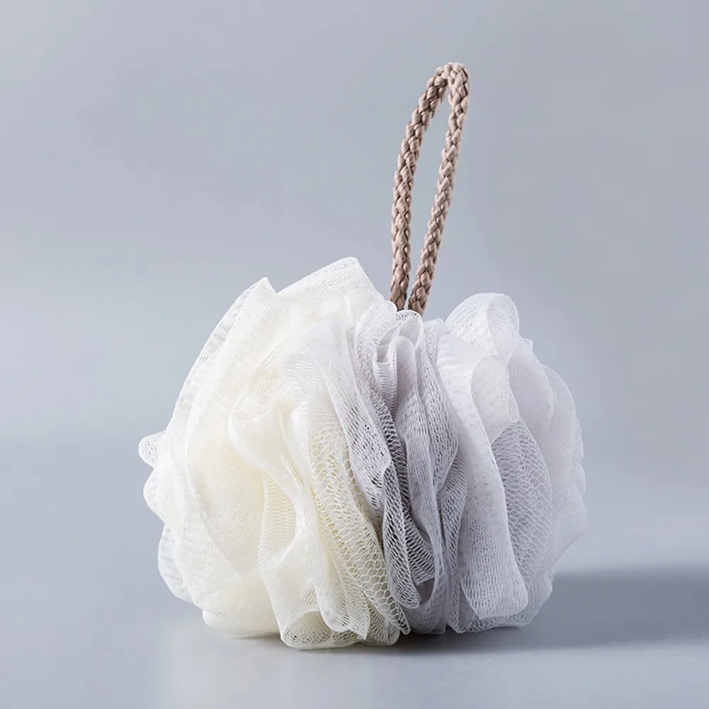 

Отшелушивающая губка для тела, сетчатый шарик, мягкая резинка для ванны для душа, удаляет омертвевшую кожу и освежает кожу