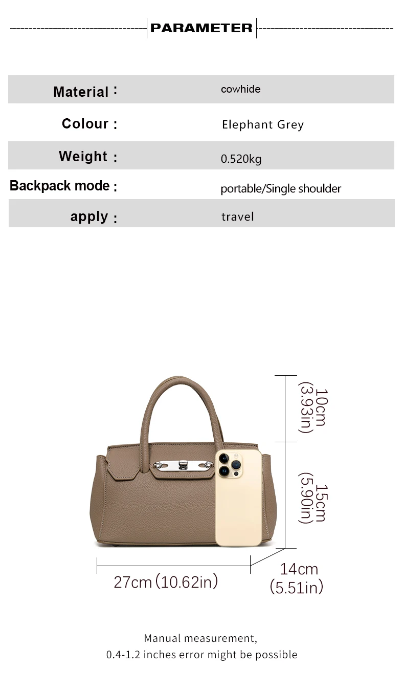 Leder-Damenhandtasche 2026 Neue Mode Elegante Muttertasche Lässige Pendler-Damenhandtasche Schulter-Umhängetasche – Detail 4