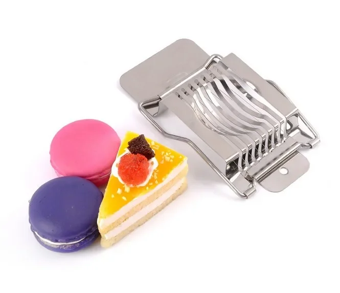 1PC Nowa krajalnica do jajek ze stali nierdzewnej Wielofunkcyjna krajalnica do jajek kuchennych Krawędzie Ferramentas LB 051