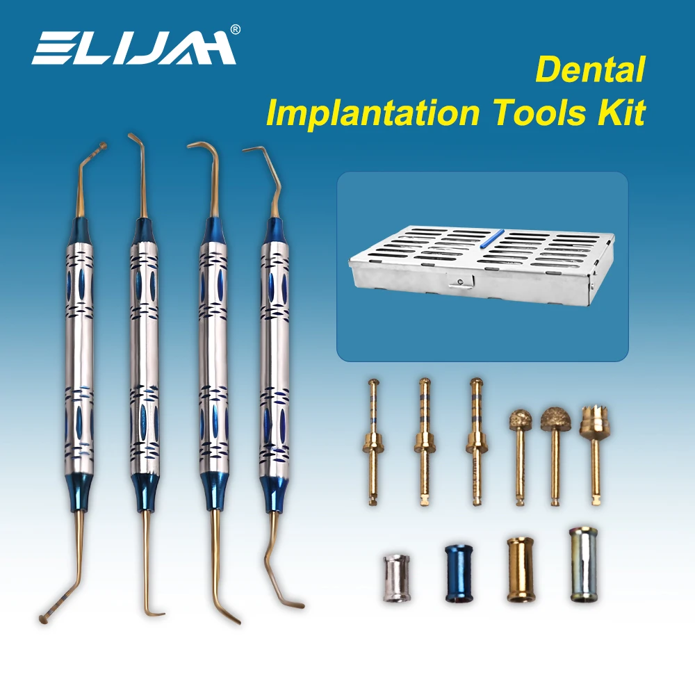 

ELIJAH Dental Lmplant System Kit Drills Stoppers Dental Implantation Tool Maxillary Sinus Lifting Tool Kit Dentistry Instruments