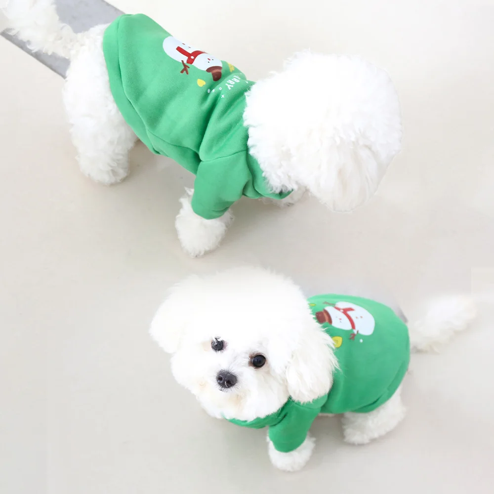 New clothes for autumn and winter, warm and cold resistant with fleece for cats and dogs, suitable for outdoor Christmas atmosph