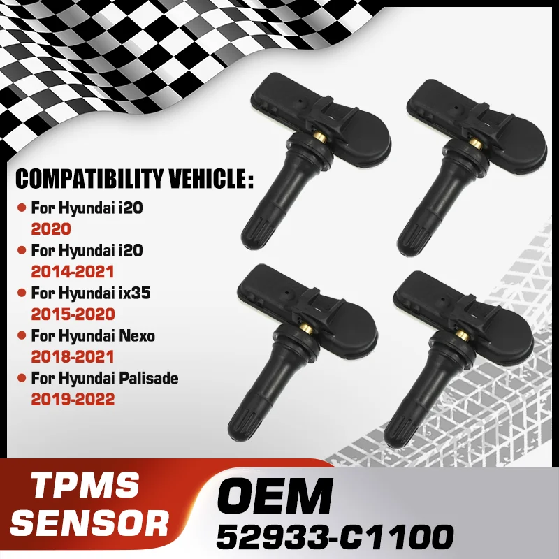 Для Hyundai i20 Hyundai ix35 Hyundai Nexo Hyundai Palisade Автомобильная система датчика давления в шинах TPMS 52933-C1100 52933-C8000