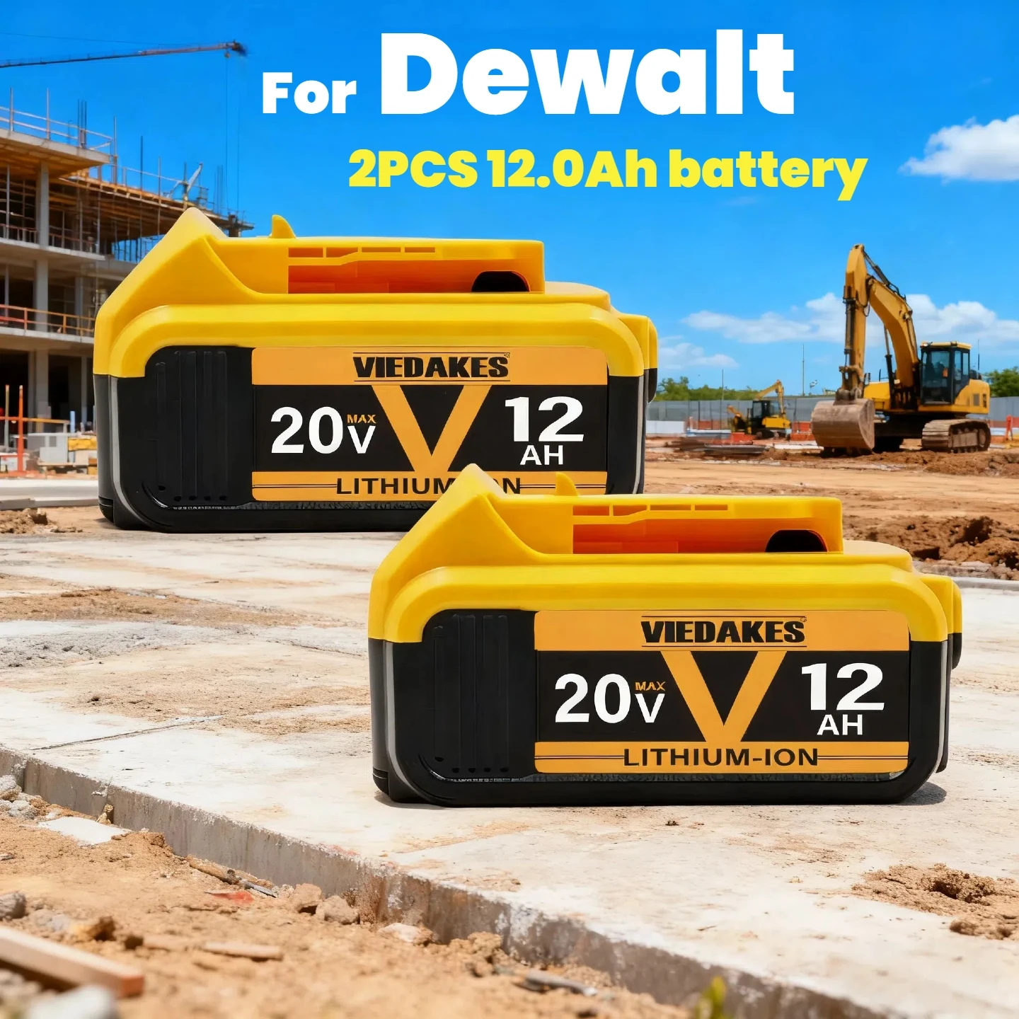 New 20V 12.0Ah MAX rechargeable lithium-ion battery🔥for Dewalt 20V battery suitable for Dewalt tool DCF850 DCD796 DCF922☚