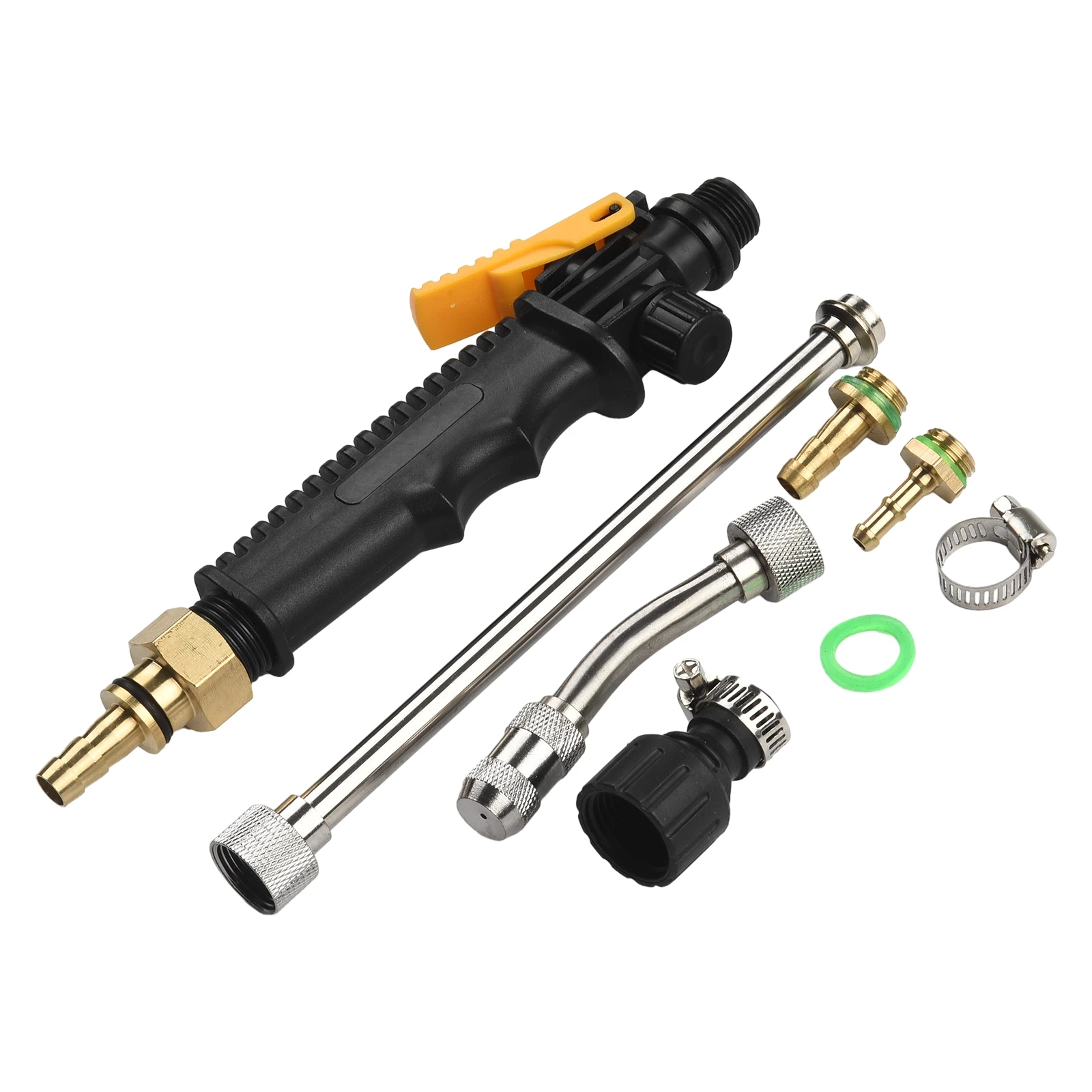 1 Set Sprayer Wand Replace 1/4 & 3/8 Brass Barb Sprayer Wand 2 Hose Clamp Replacement Spray Bar With Shut-off Valve Sprayer Tool