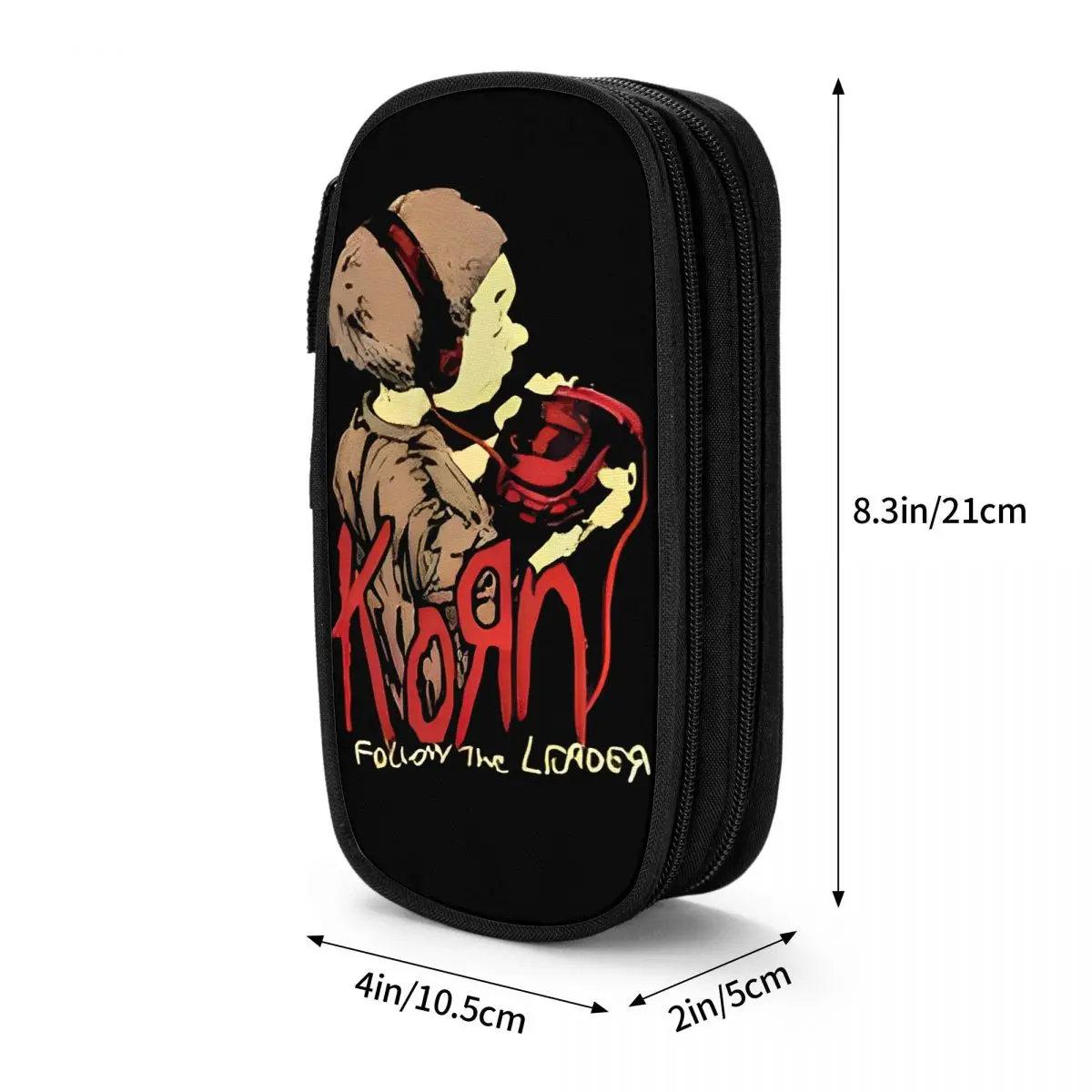 Imagem -06 - Coreano nu Metal Música Lápis Cases Rock Metal Band Pen Holder Bags para Estudantes Grande Capacidade Material Escolar Caixa Cosmética