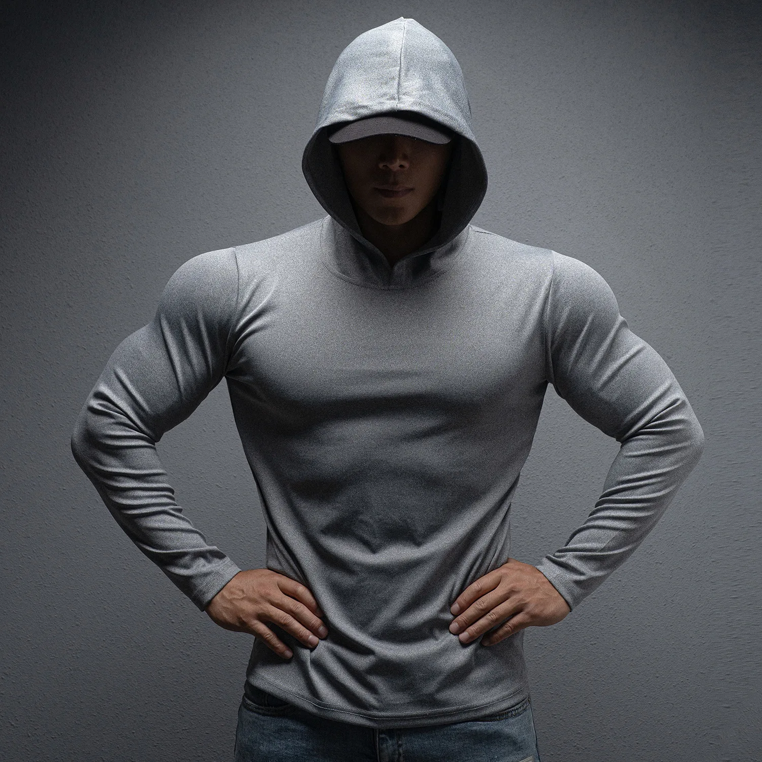 Spring autumn Fitness T-shirt Men's Long Sleeve Quick Drying GYM Tight Sports Thin Top Training T-shirt men hoodie sportswear