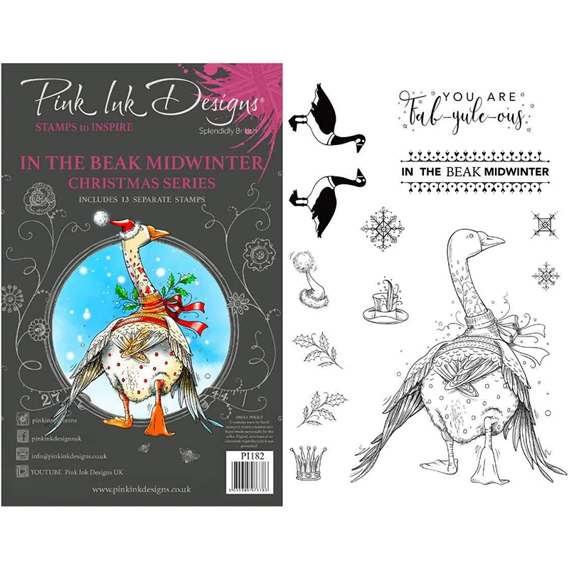 Christmas Animal Clear Silicone Stamps Christmas Goose Christmas Wish Gorilla Rockin Robin Angel Dog Camel Pig Scrapbooking