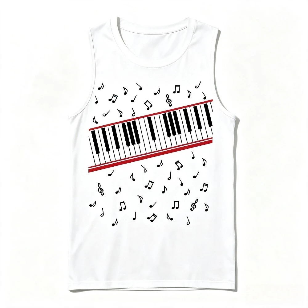 2026 Summer New Michael Jackson Beat It Piano Graphic Tank Top Unisex Men Women Casual Streetwear Sleeveless Tank Fans Gifts