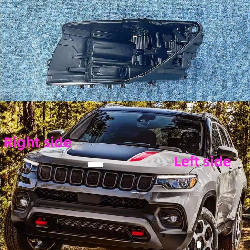 For Jeep Compass 2020 2021 2022 Headlight Base Replacement Headlamp House Headlight Black Back Rear Shell