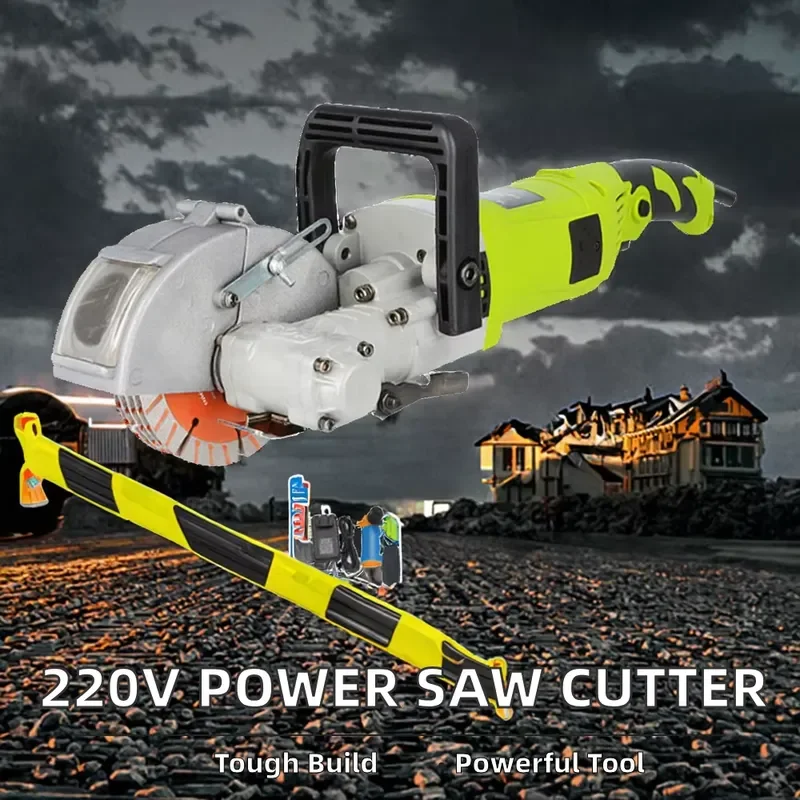 High-Power Industrial Concrete Wall Slotting Machine 220V 115/125MM Hand-held Power Saw Cutter Electric Wall Grooving Machine