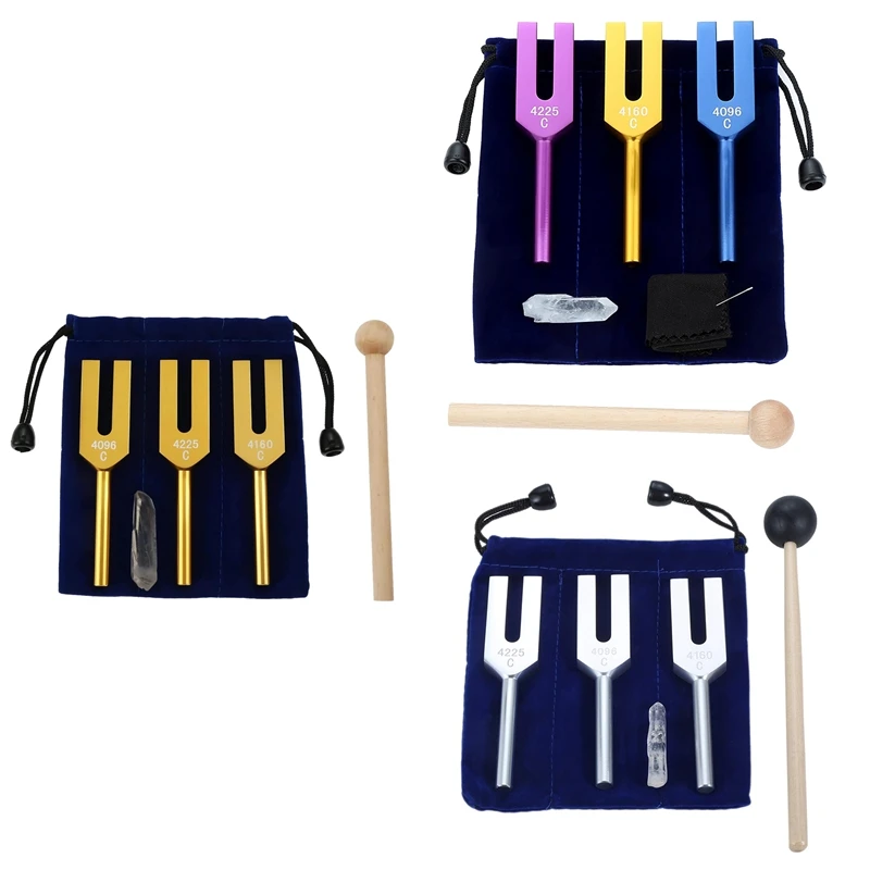 Tuning Forks Set 4096 Hz 4160 Hz 4225 Hz For Sound Healing, Musical Instrument, Sound Vibration Tools, B Durable Easy Install