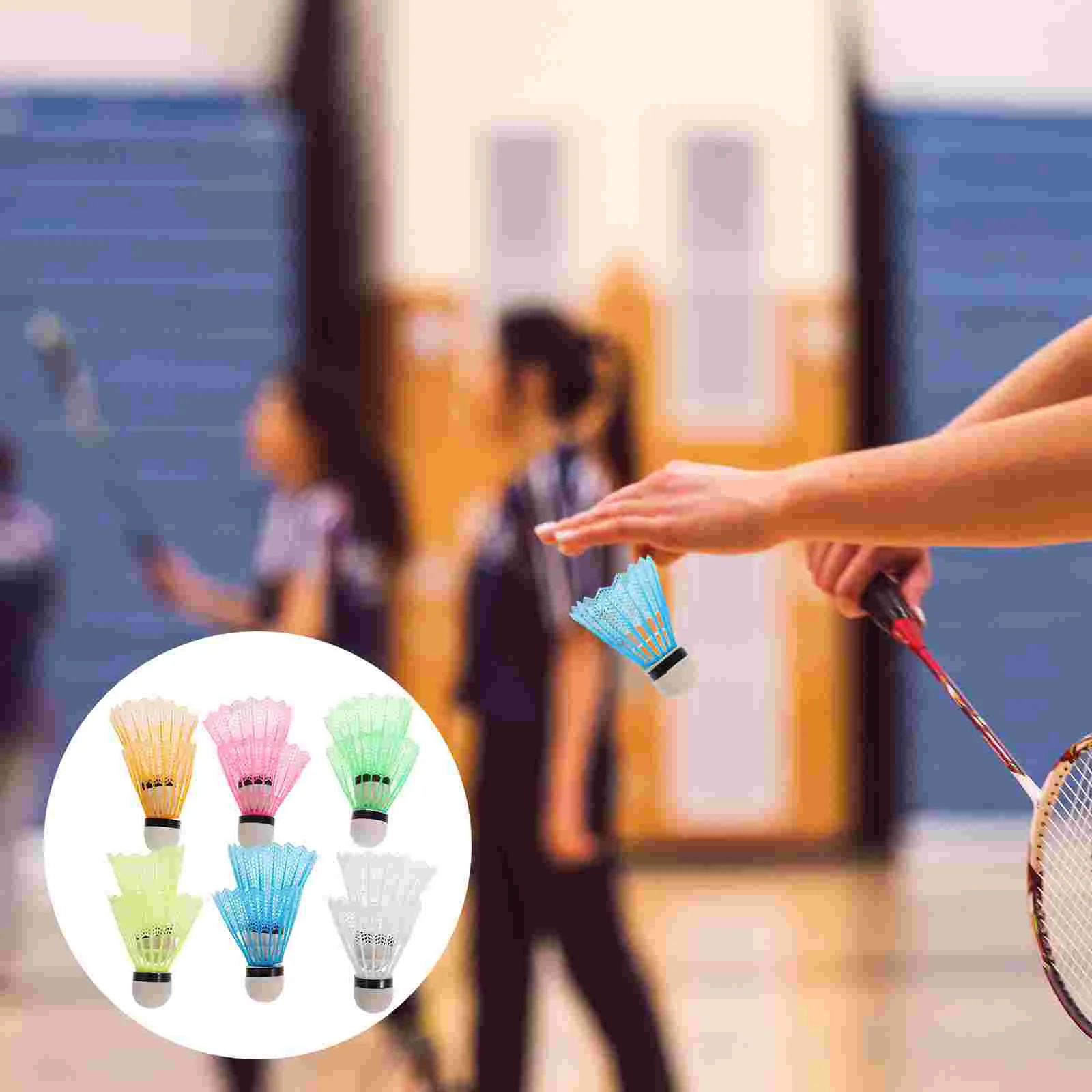 12Pcs Nylon Shuttlecocks Training Plastic Badminton with Great Stability and Durability for Sports