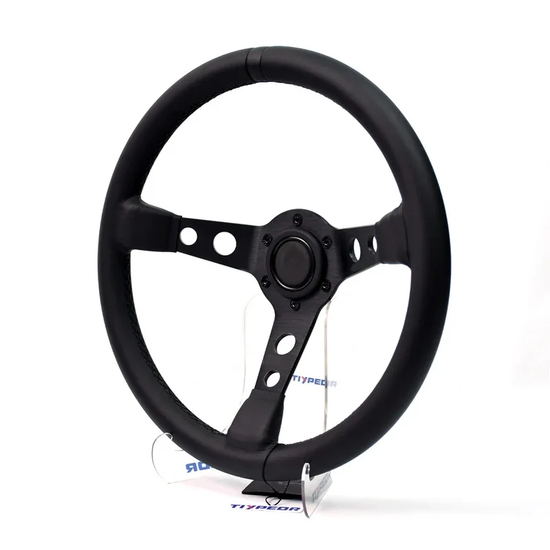 High Quality 14 Inch 350MM Car Sport Steering Wheel Deep Concave Drift 60Th Anniversary Racing Steering Wheel With Black Edition