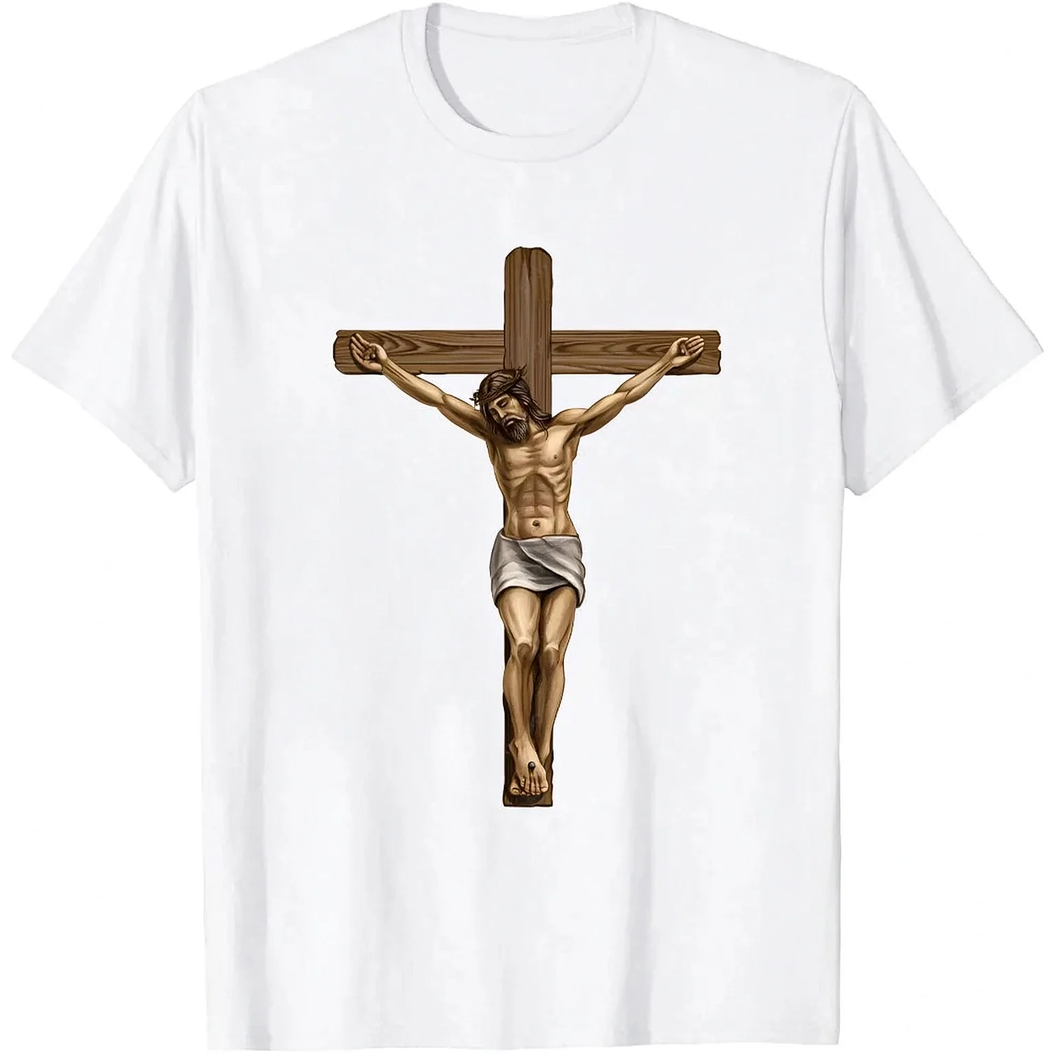 Christian Icon Print Tee Unisex Cotton Crew Neck Jesus Christ Pantocrator Religious Gift Tshirt Size S-XXXXL