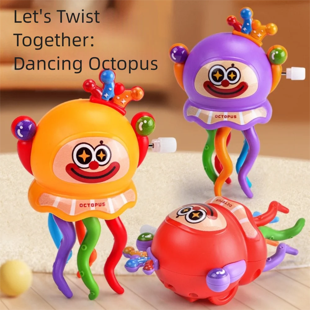 Magic Dancing Octopus Toy Clockwork Crawling Dancing Smart Tentacle Explorer Clown Shape Automatic Obstacle Avoidance