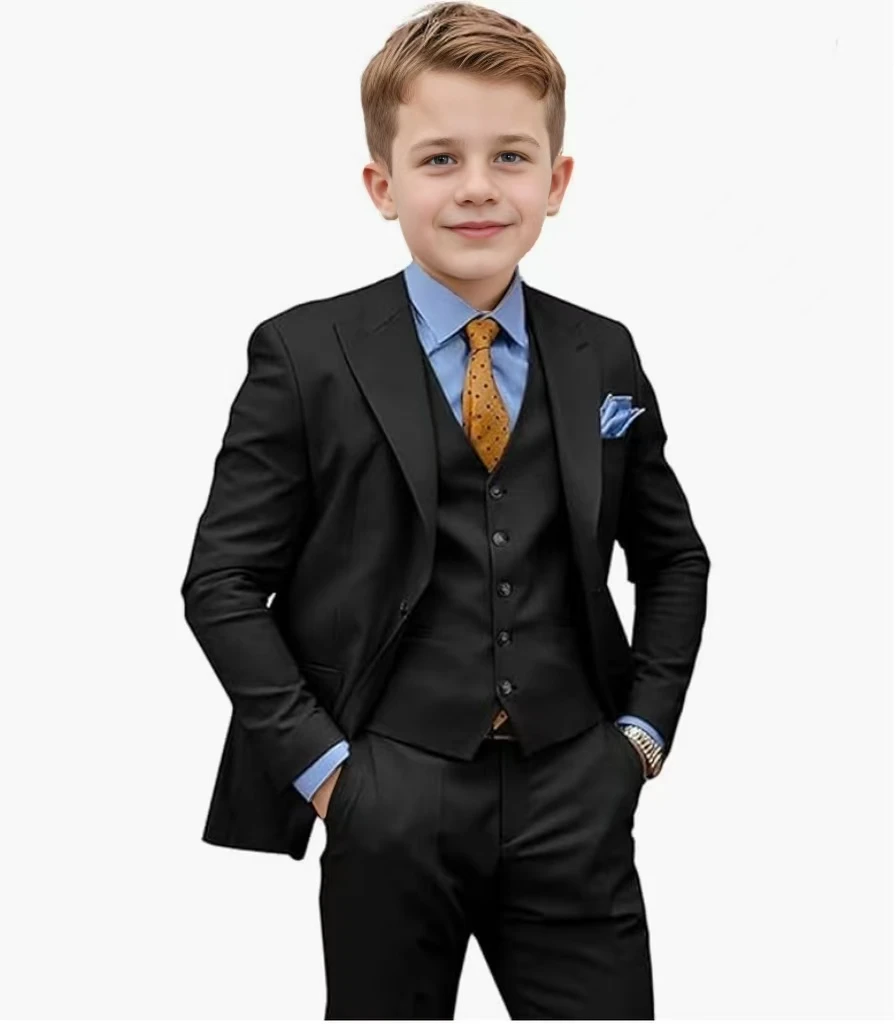 Boys' Suit Sets Wedding Dresses Boys Clothing Kids 2024 Elegant Child Costume Tuxedo Formal Blazer 3 Piece  2-16 Years Old