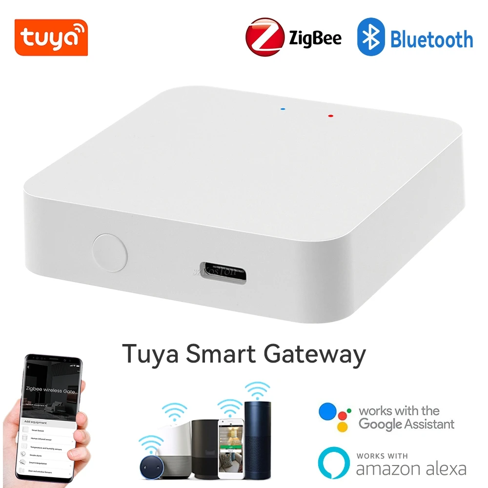 Tuya Smart Gateway Hub Bluetooth ZigBee Wireless Gateway Smart Home Devices Bridge BT Smart Life APP Work With Alexa Google