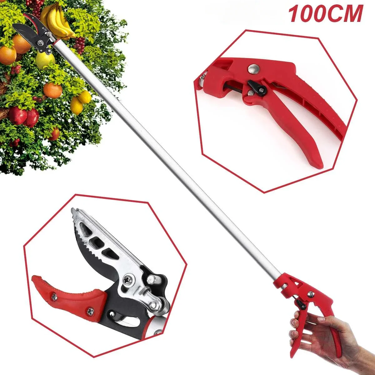 

Garden Tree Pruning Shears High Branch Pruning Tool Long Grip Handle Fruit Knife Picker Pruner for Shrubs Hedges Garden Tools