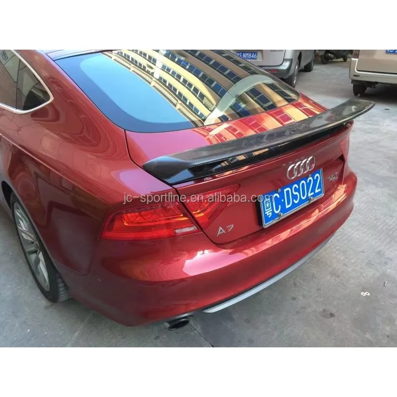 TTS Style Auto Carbon Rear Spoiler For Audi A7 SLINE 4Door Sportback 14-15