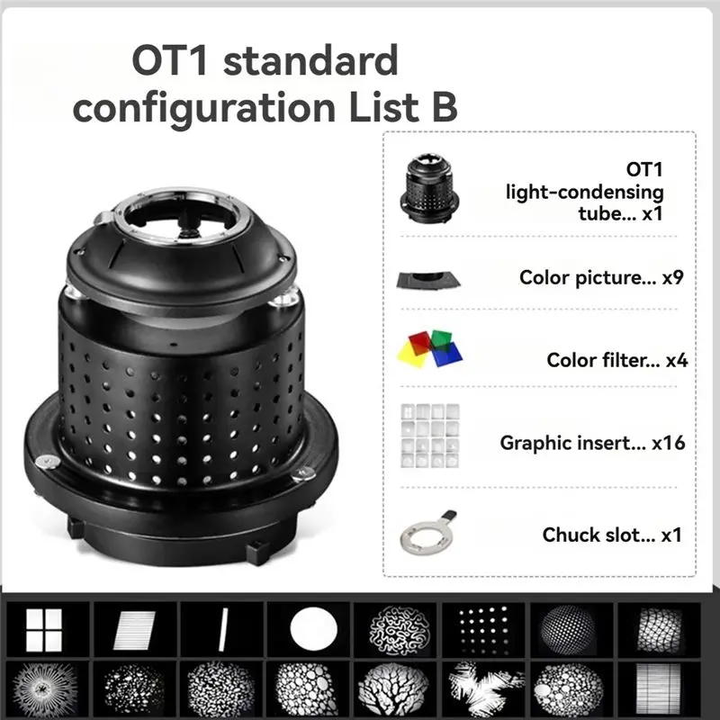 Y23A-OT1 Photograph Flash Snoot Conical Lens Mount For Godox Flash Light Professional Photography Accessories