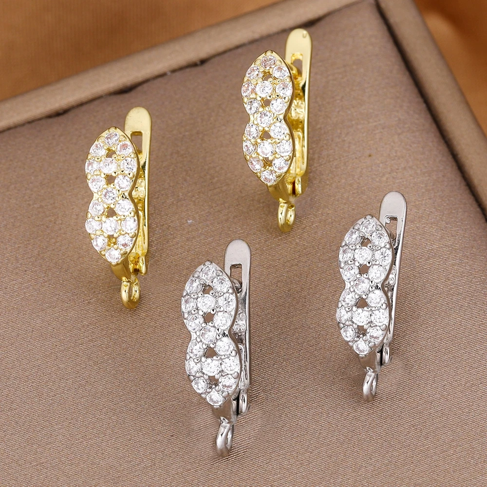 Juya DIY 18K 골드 실버 도금 항 알레르기 이어 와이어 패스너 수제 여성용 Shvenzy Making을위한 기본 귀걸이 후크 고정 장치