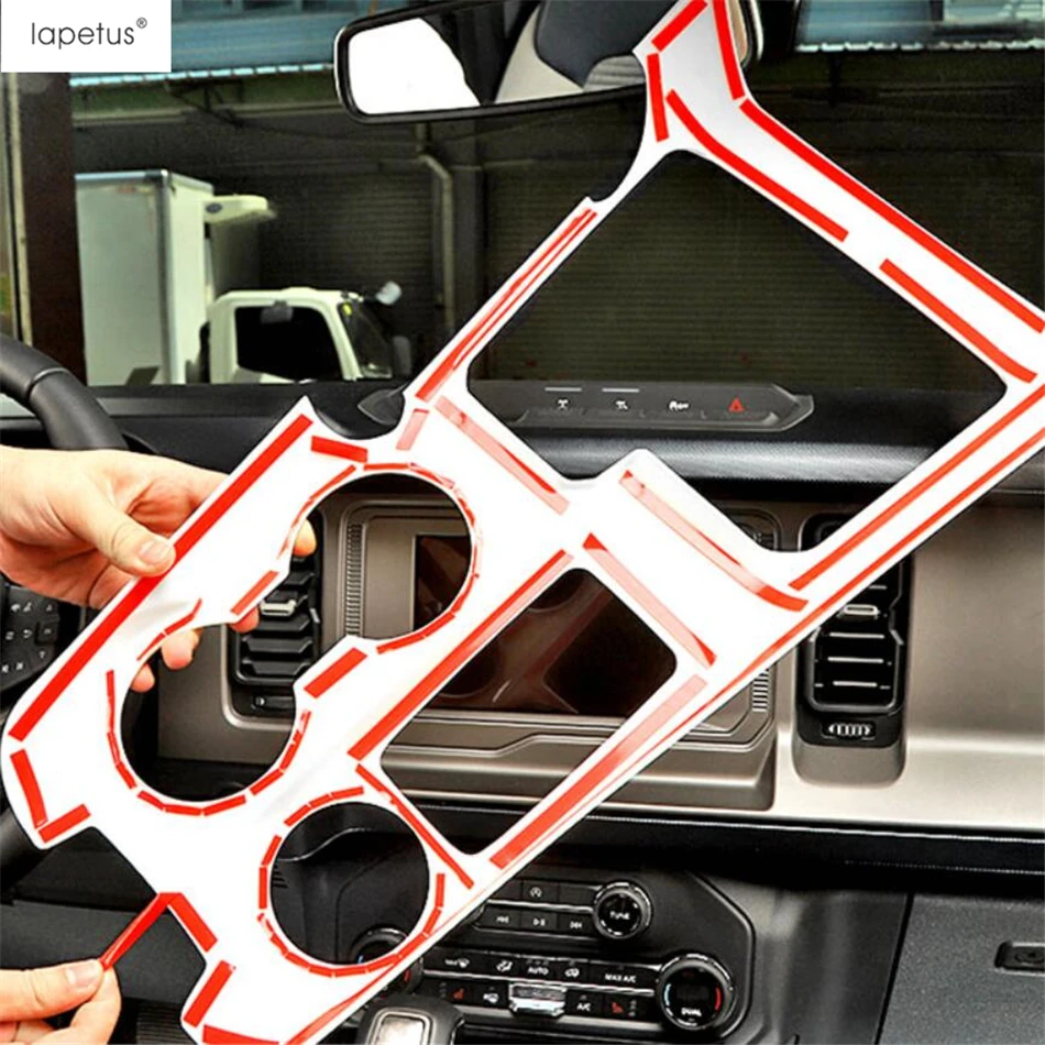 

Steering Wheel Frame / Gear Shift Panel Decoration Cover Trim For Ford Bronco 2021 - 2025 ABS Carbon Fiber Accessories Interior