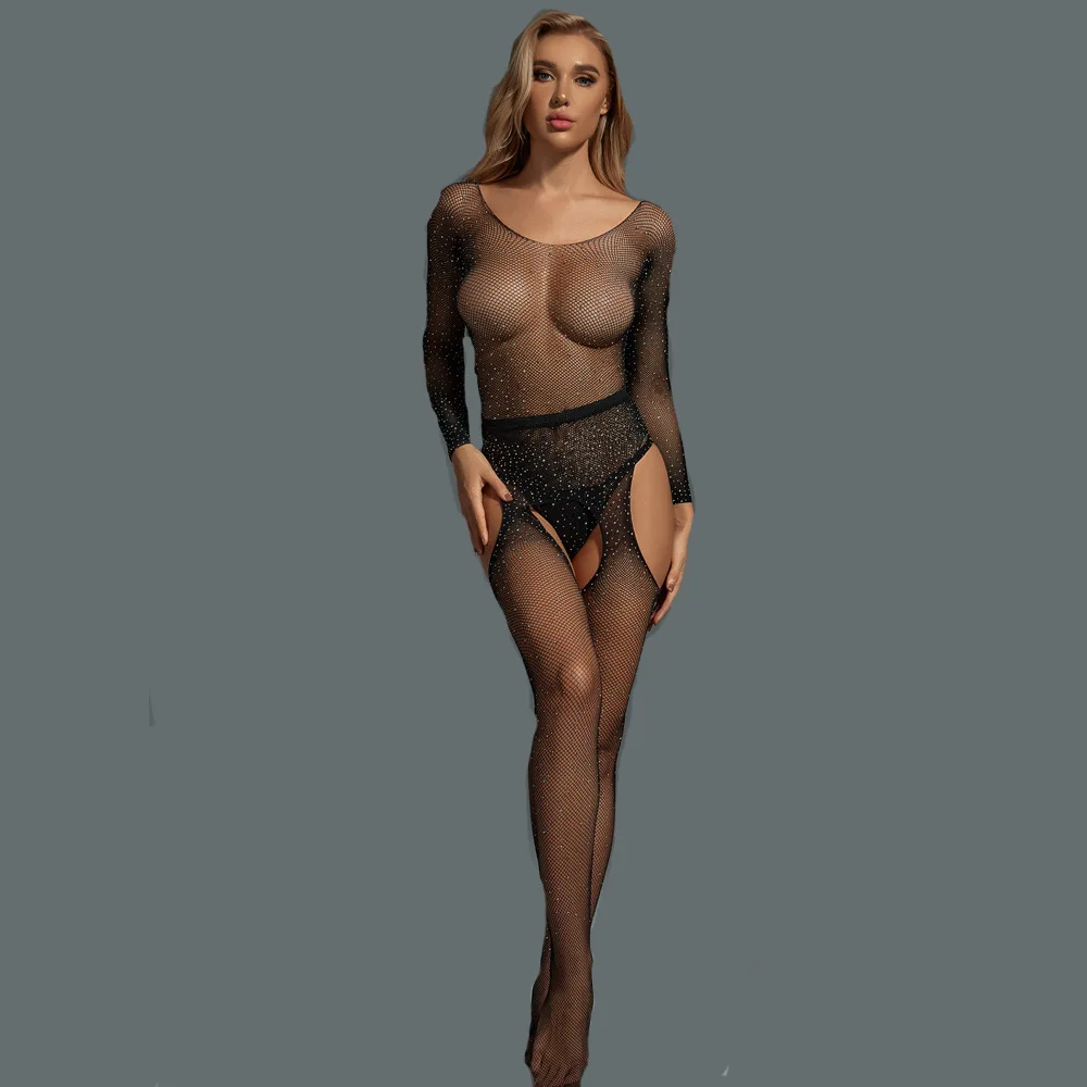 Erotic Lingerie for Women Sex Bodystocking Lingerie Lace Bodysuit Mesh Babydoll Hot Erotic Open Sex Lingerie Bodysuits Women