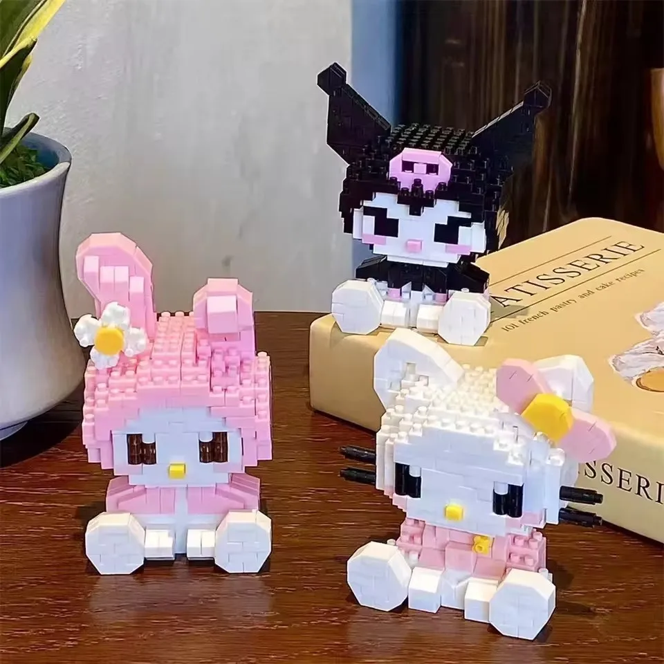 

Sanrio building blocks Hello Kitty Building Block Pochacco Cinnamoroll Kuromi Assembled 3D Model My Melody Pom Pom Kid Mini Bric