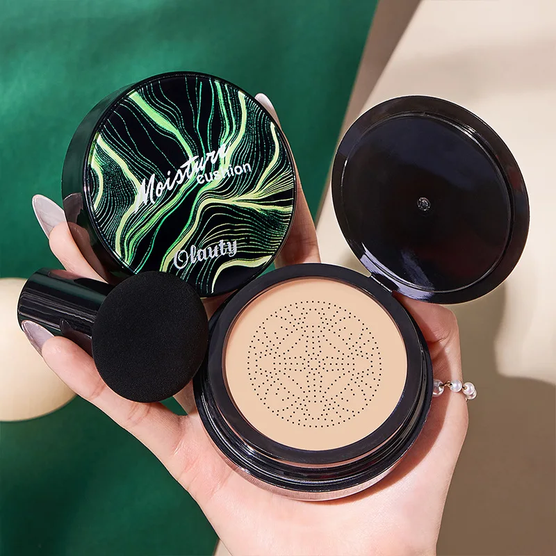Base de Maquillaje CC Cream con Cojín de Aire en Forma de Hongo, Hidratante, Corrector, Maquillaje Resistente al Agua, Control de Grasa, Larga Duración, Efecto Nude
