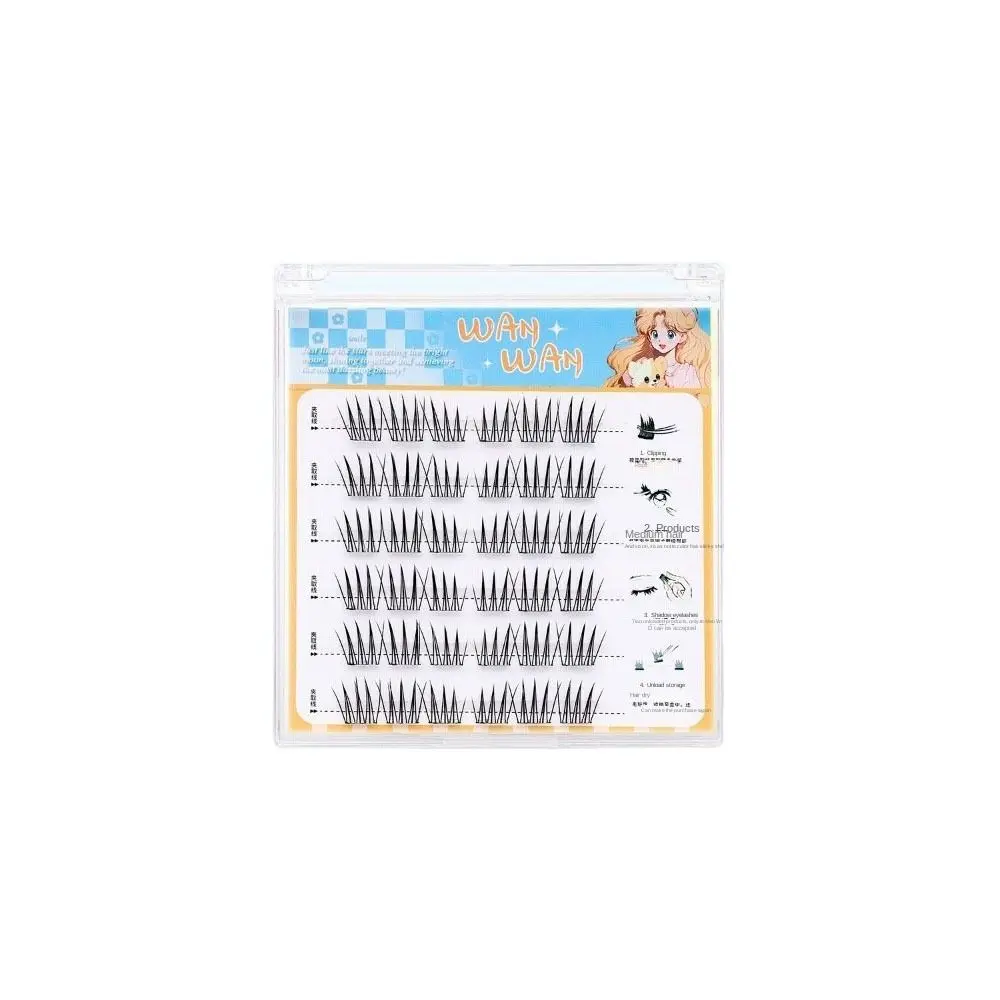 Doce auto-adesivo lash clusters maquiagem diy adesivo cílios postiços individuais reutilizáveis clusters cílios postiços ferramenta de maquiagem