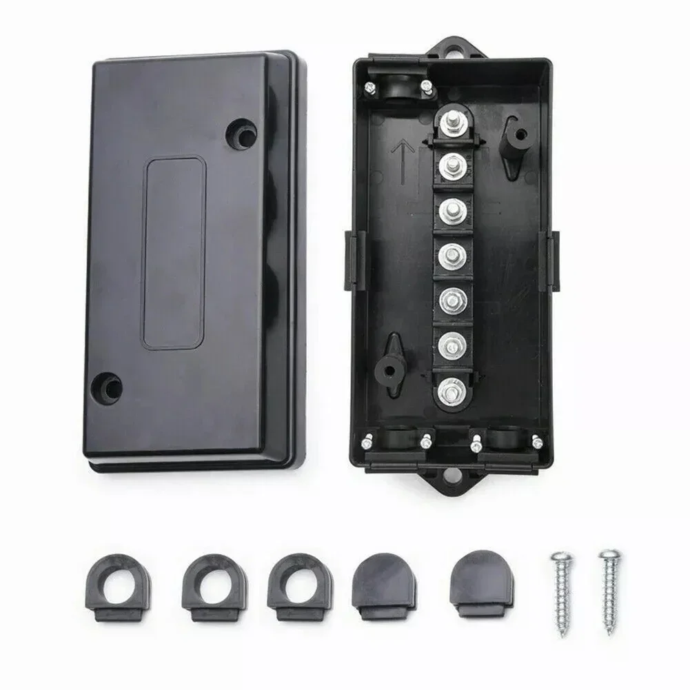 7 Way Electrical Trailer Junction Box, 7 Gang Trailer Wire Connection Box Plastic Housing Trailer/towing Hook Up.