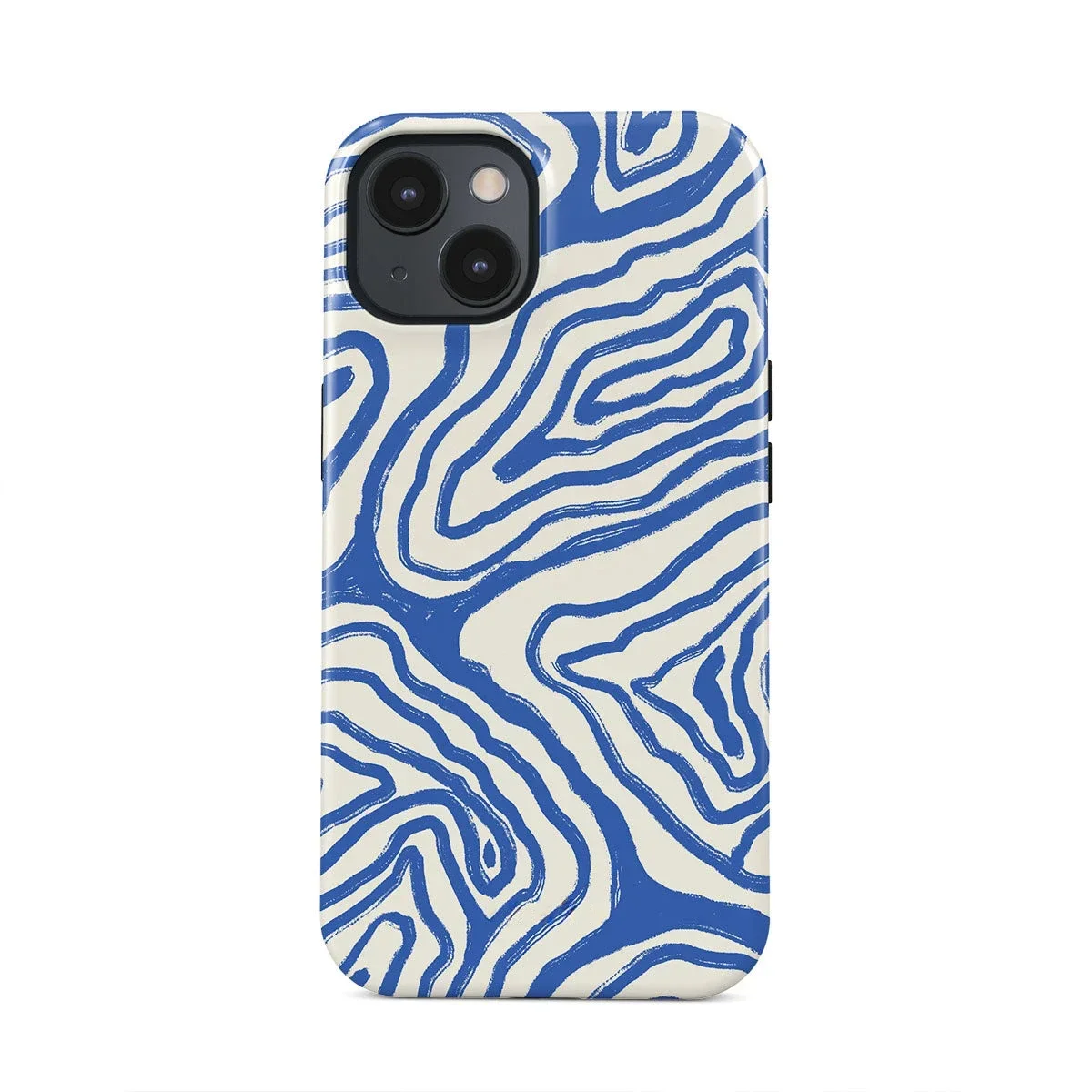 Magnetic Funda Blue White Graffiti Case for IPHONE 16ProMax 15 14 13 12 11 PRO Plus Acrylic TPU Two in One Phone Cases