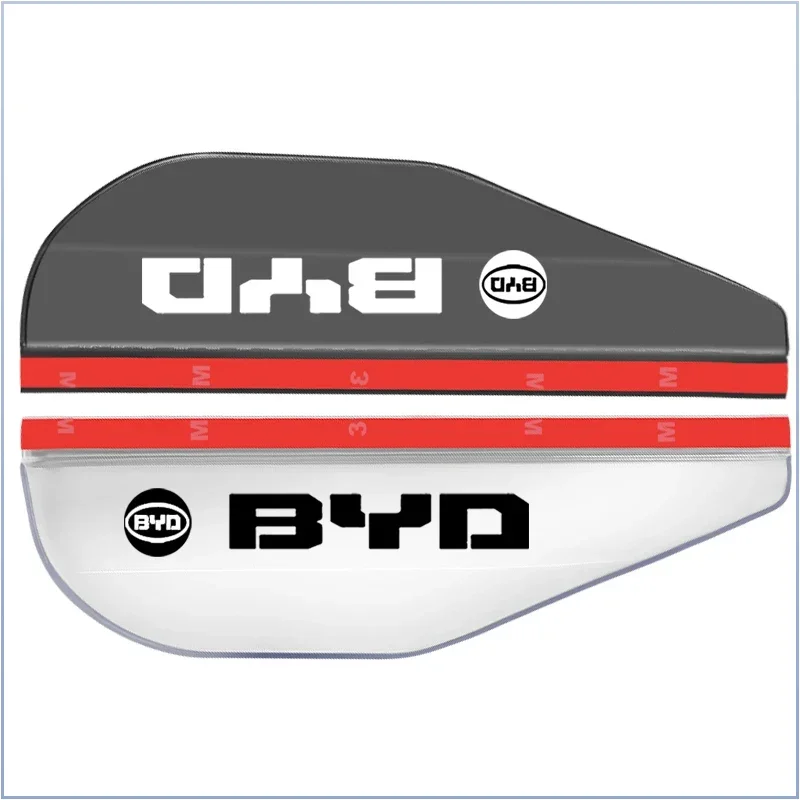 2PCS PVC Car Side Rear View Mirror Rain Eyebrow Visor Rain Shield Shade Cover for BYD Dolphin Act 3 Tang F3 Atto 3 Valve Stems