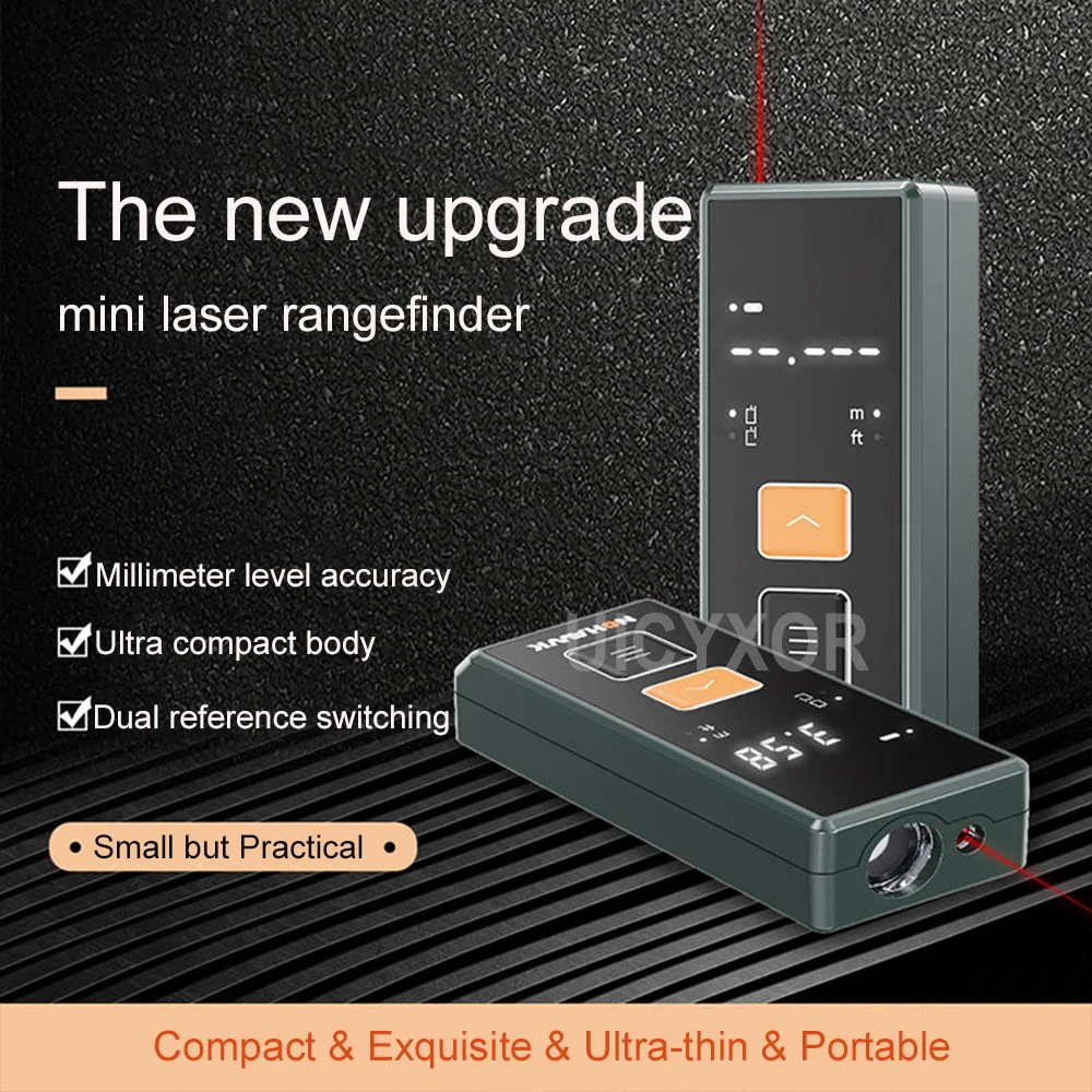 Mini Digital Laser Rangefinder, fita métrica, Medida de construção, ferramenta Régua, 30m, 50m, 70m, 100m