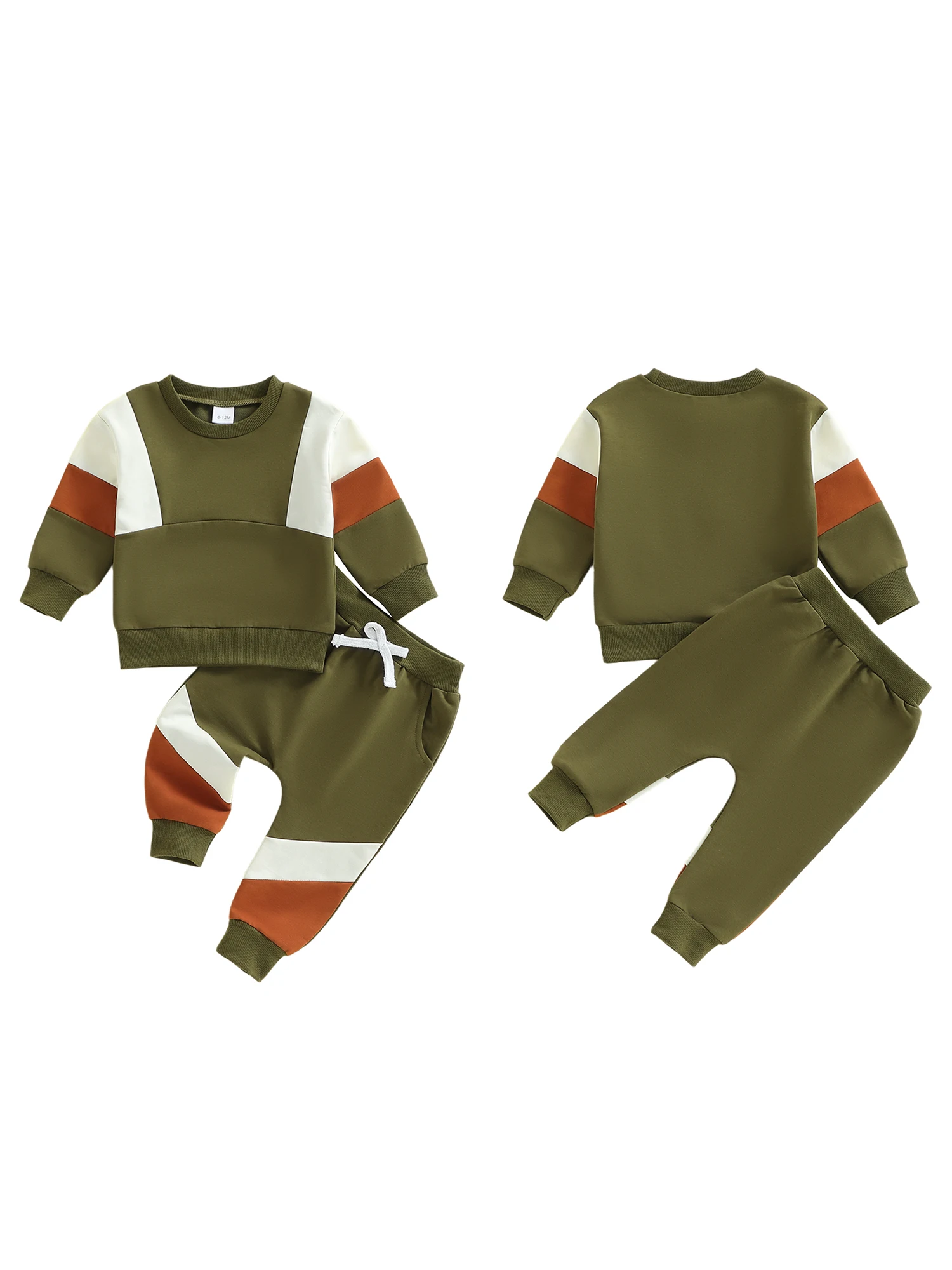 

Комплект зимней одежды из 2 предметов для маленьких девочек, толстовка с капюшоном и брюки с длинными рукавами и эластичным поясом, наряд для малышей