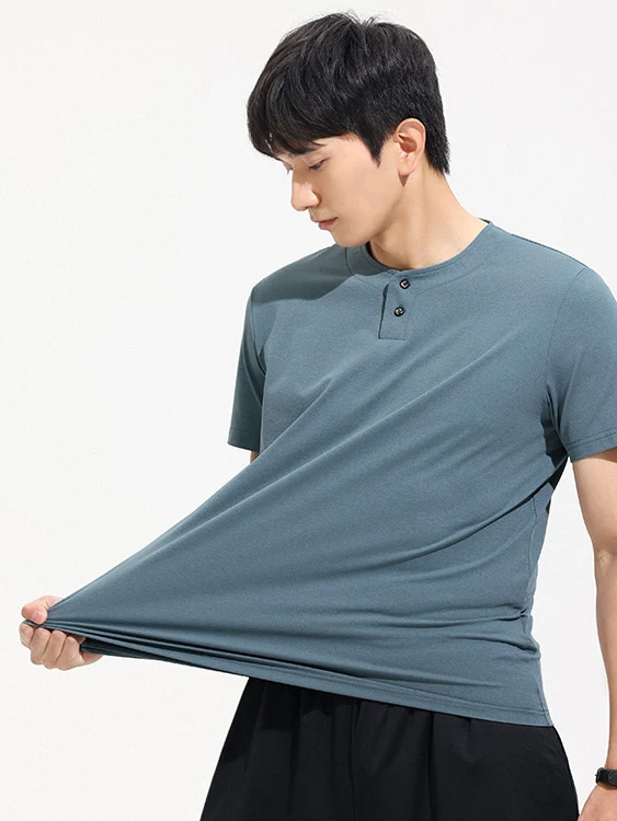 

Мужская футболка Cleanfit: летний дышащий топ из полиэстера в американском стиле, повседневный, спортивный, трендовый