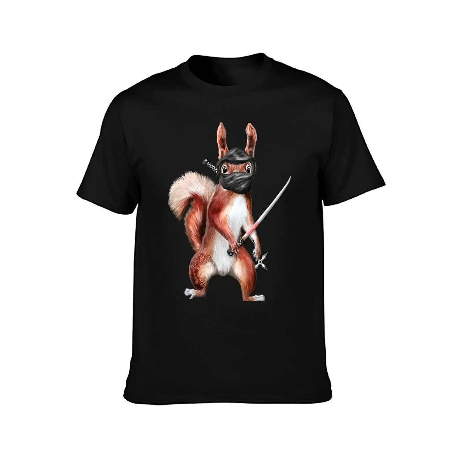Japanese Ninja Squirrel - Gift for Animal and Japanese aesthetic lovers, kids adults T-Shirt, Summer Casual Cotton Tee