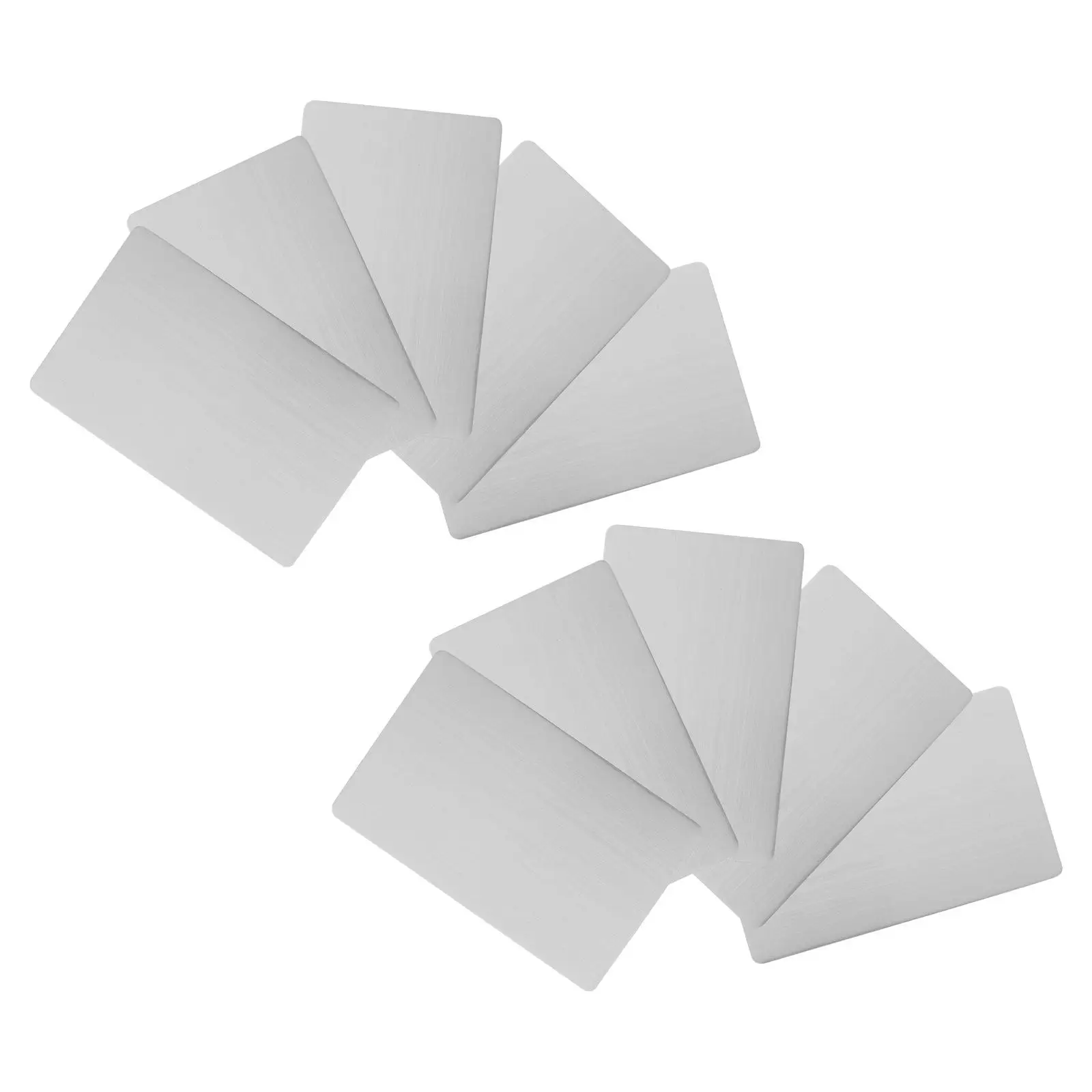 

10Pcs Metal Business Card Blanks Stainless Steel Engraving Nameplate Sheets DIY Printable Blank Cards for Clients