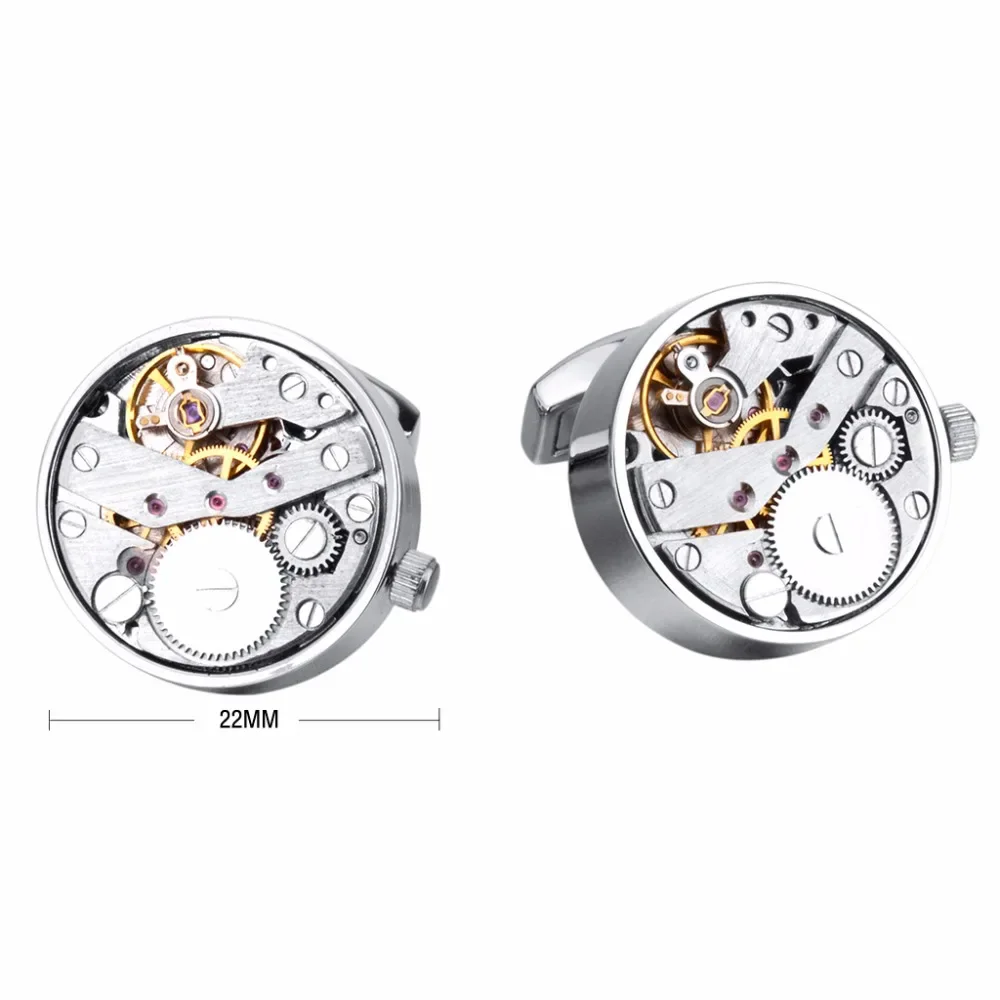 SAVOYSHI Brand Mechanical Watch Movement Cufflinks for Mens Shirt Cuff Functional Watch Mechanism Cuff Links Designer Jewelry