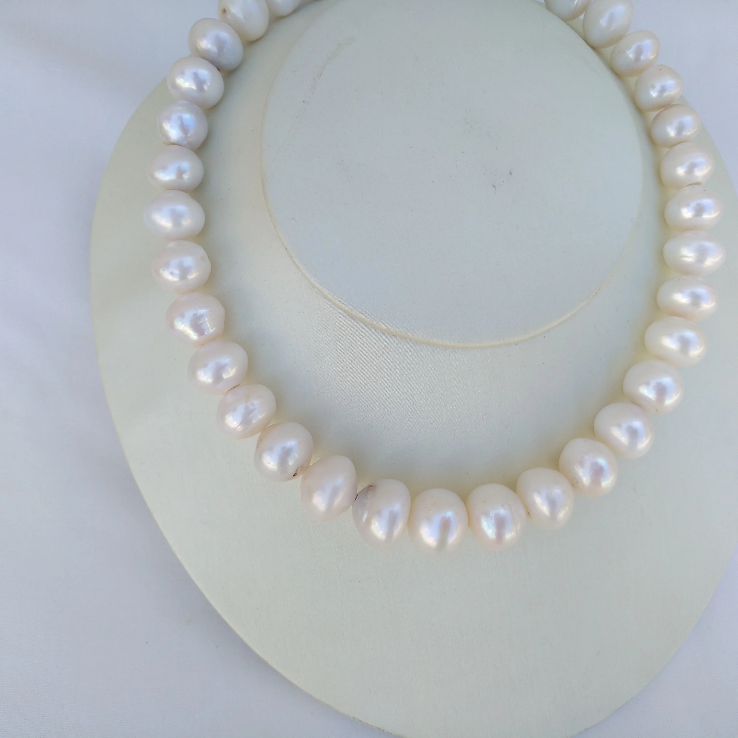 HUGE GENUINE 12-14MM SOUTH SEA WHITE BAROQUE PEARL NECKLACE 18