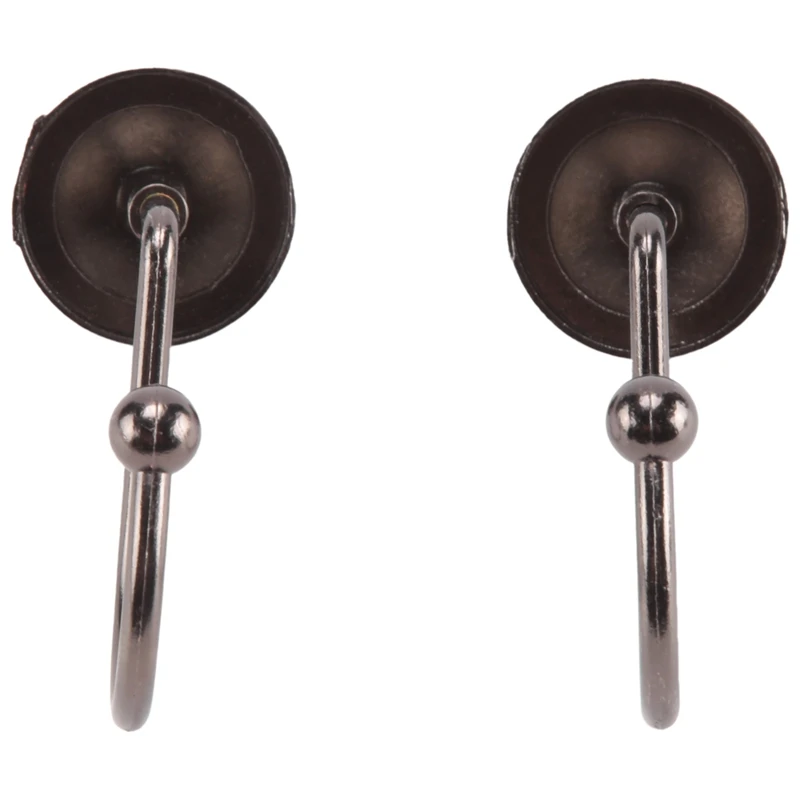 Shower Curtain Hooks Oil Rubbed Bronze,Rustproof Decorative Shower Curtain Rings,16 Pcs, Bronze